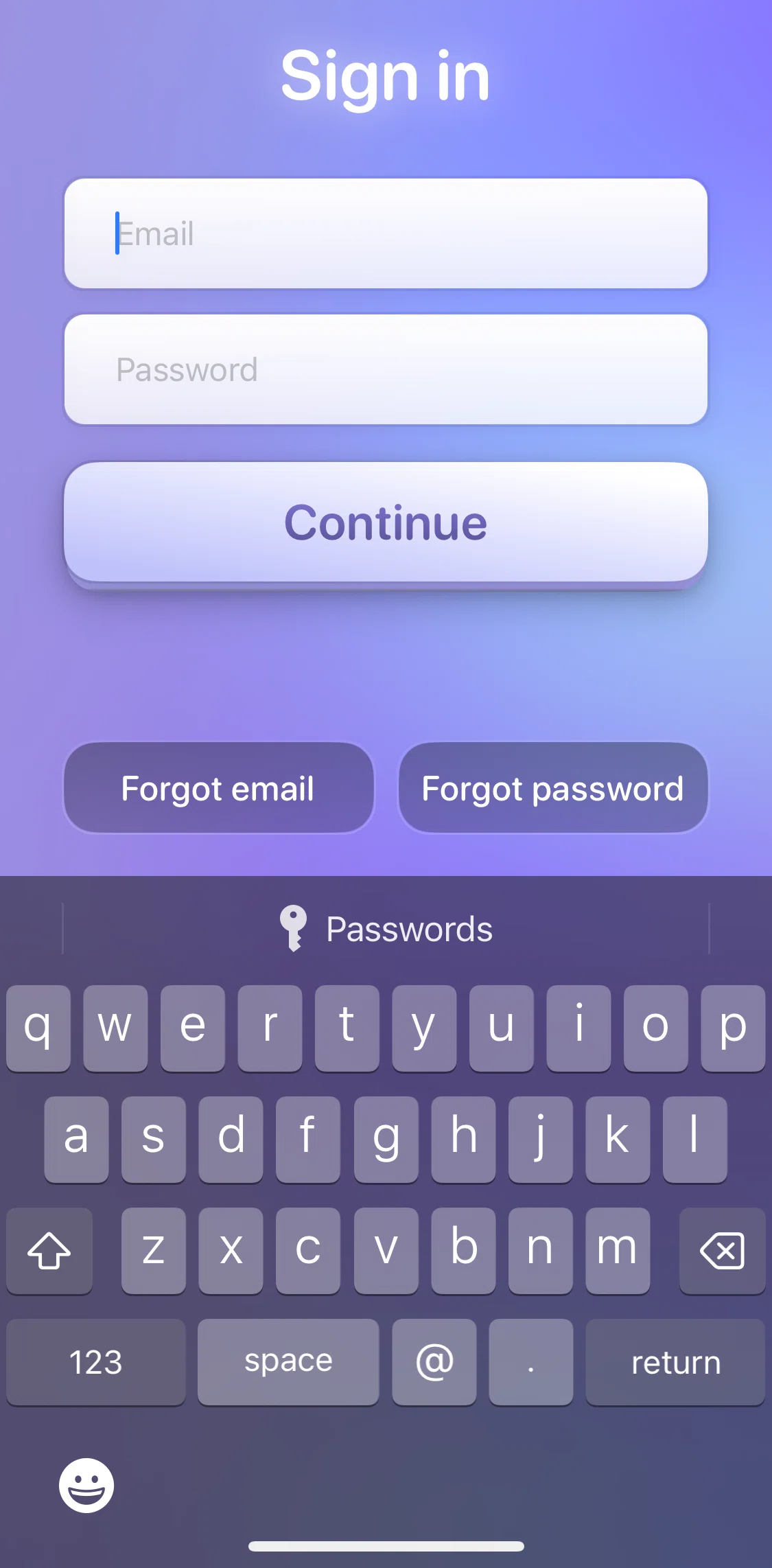 Arc Sidebar Sync Screen screen in the Reset password flow