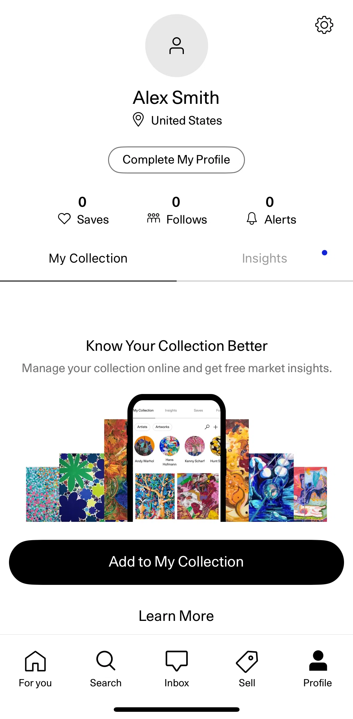 Artsy Screen screen in the Saves flow