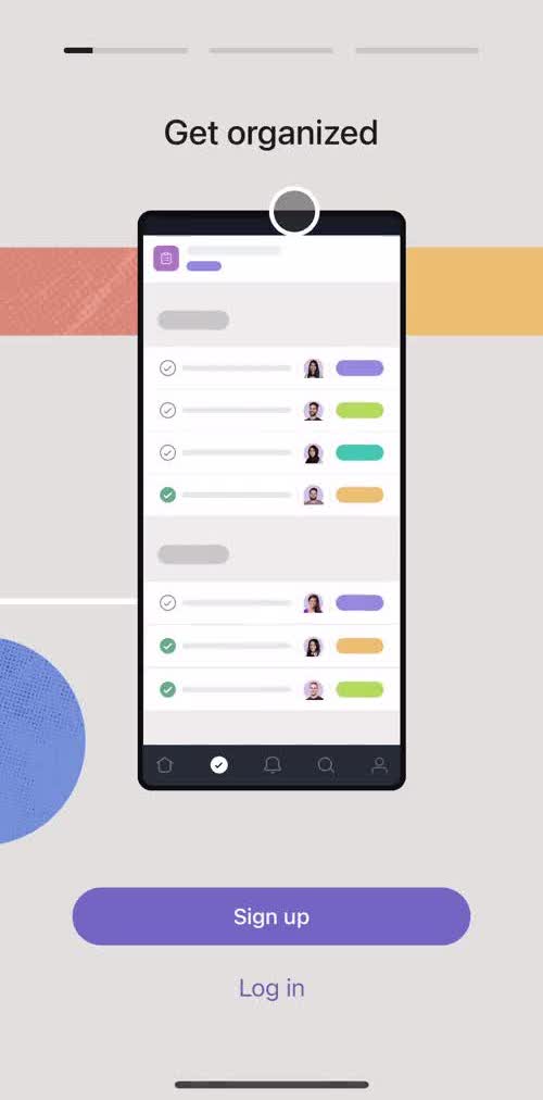 Asana Start screen screen in the Onboarding flow