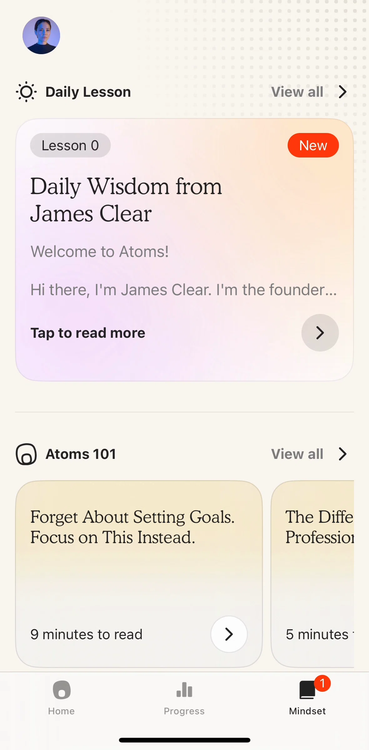 Atoms Screen screen in the Post detail flow