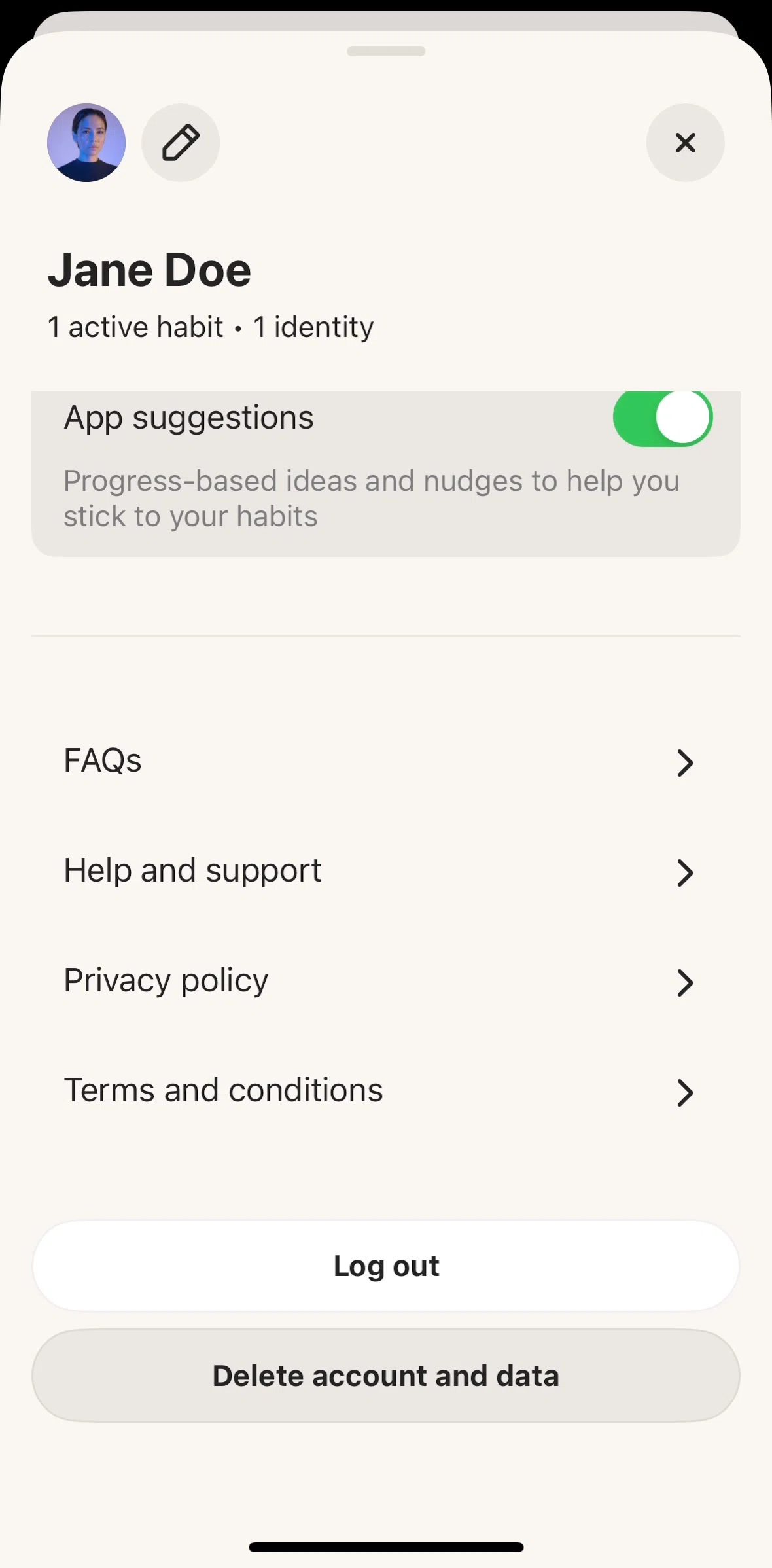 Atoms Screen screen in the Terms and conditions flow