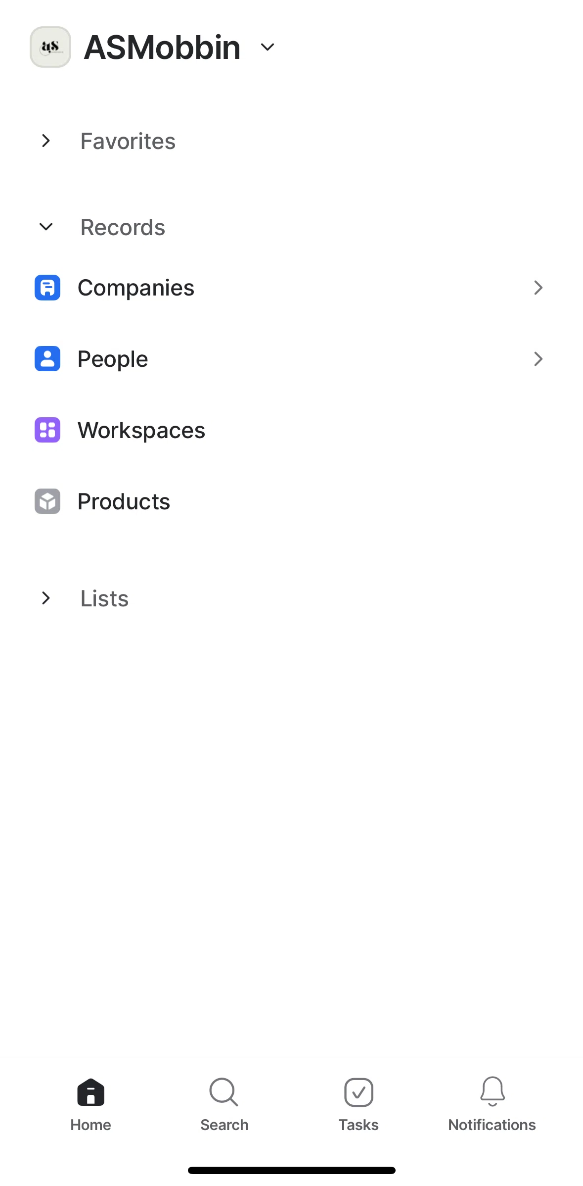 Attio Screen screen in the Companies flow