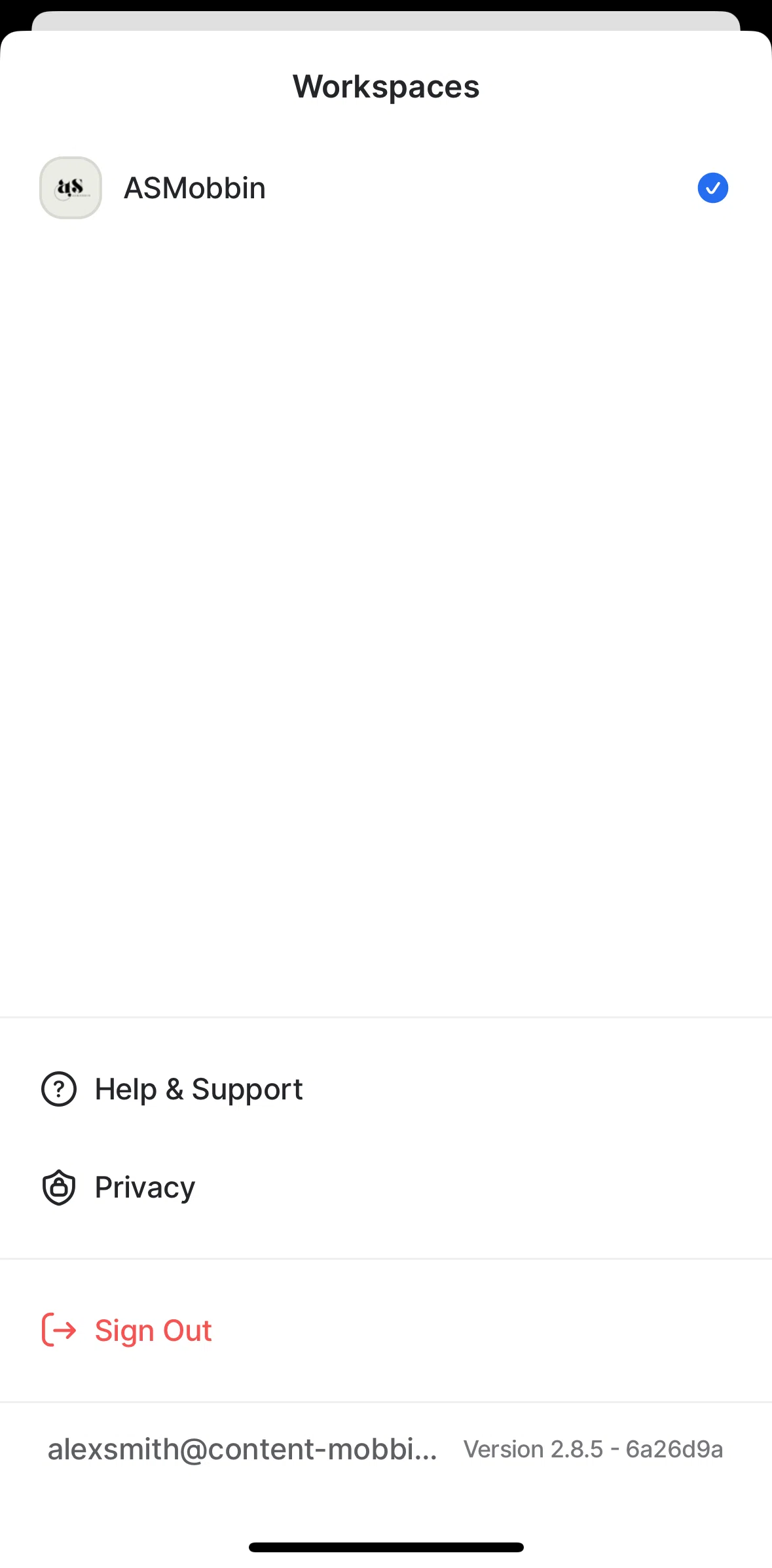 Attio Screen screen in the Help and support flow