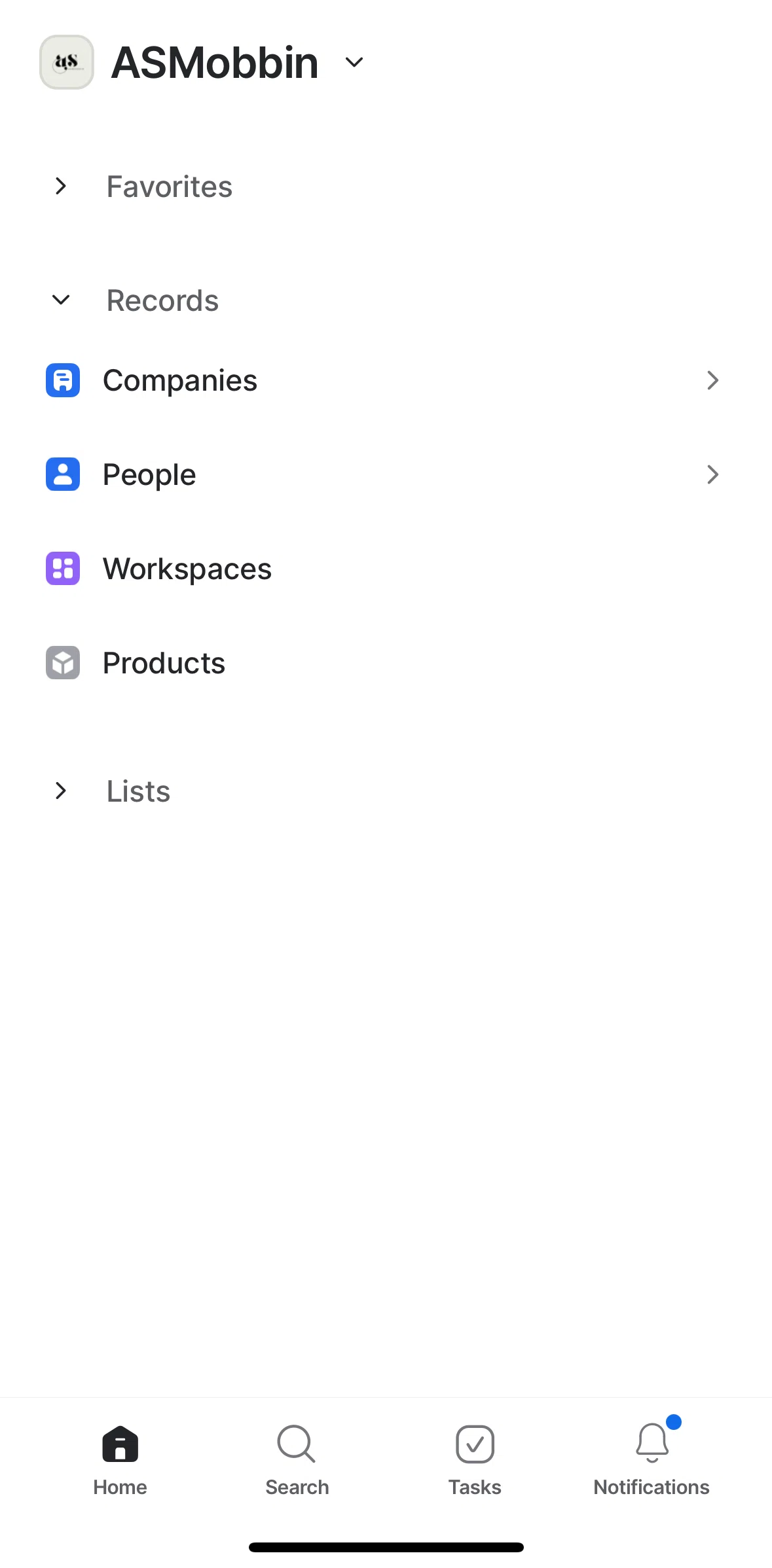 Attio Screen screen in the Tasks flow