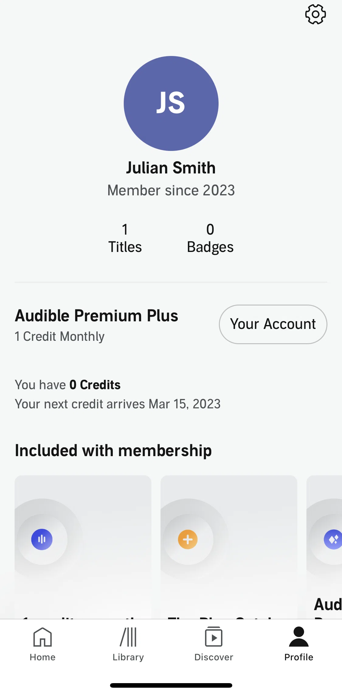 Audible Screen screen in the Deleting account flow