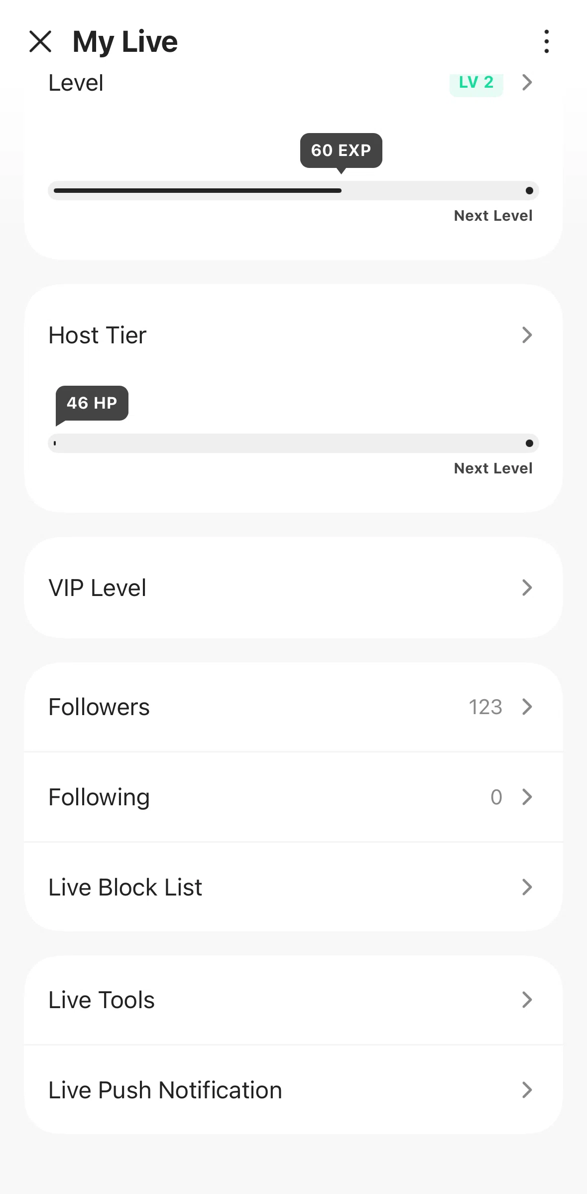 Azar Screen screen in the Live tools flow