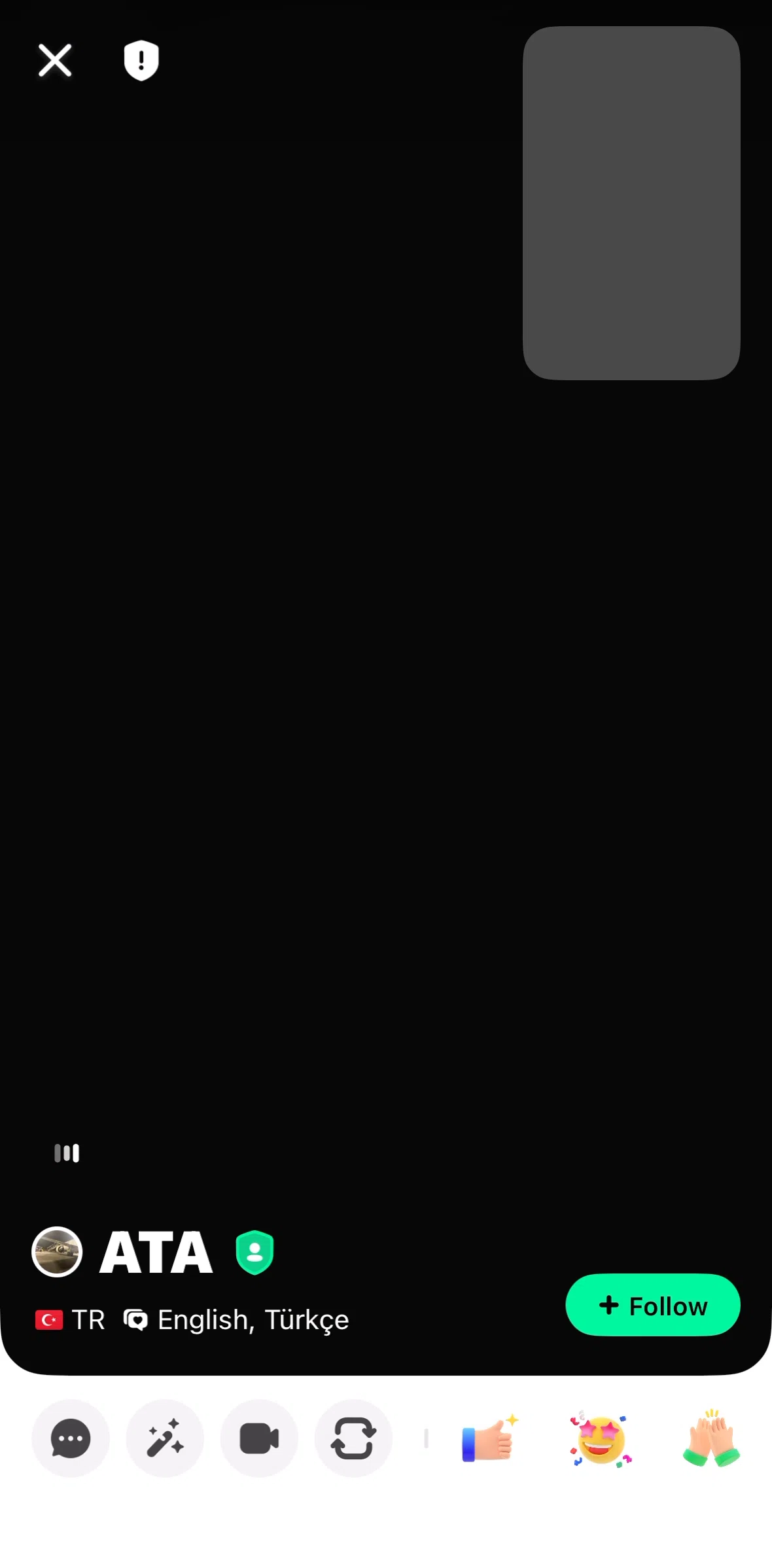 Azar Screen screen in the Sending a message flow