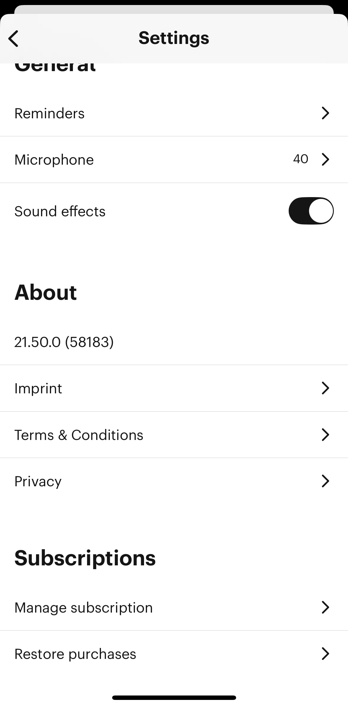 Babbel Screen screen in the Cancelling subscription flow