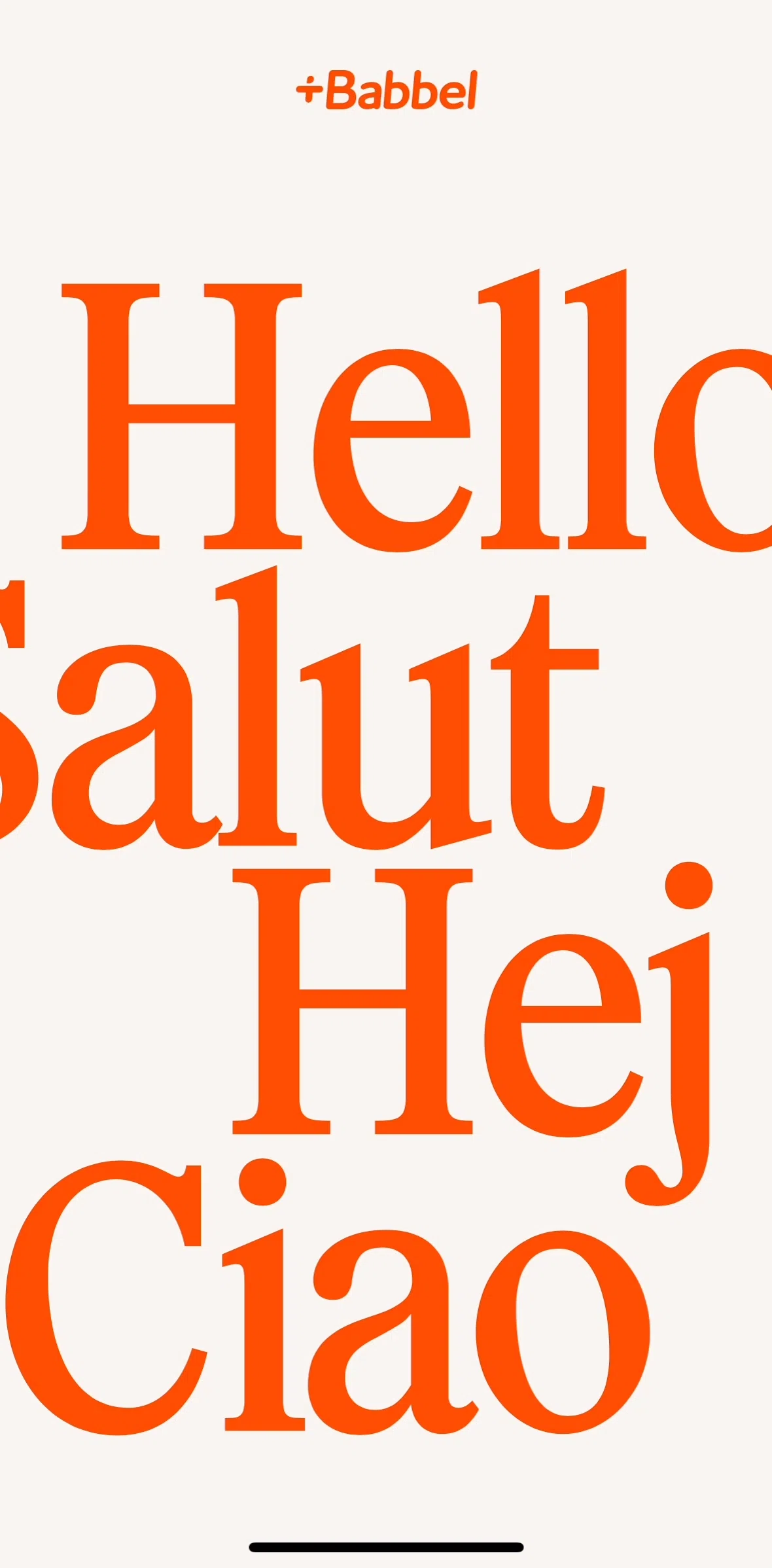 Babbel Screen screen in the Onboarding flow