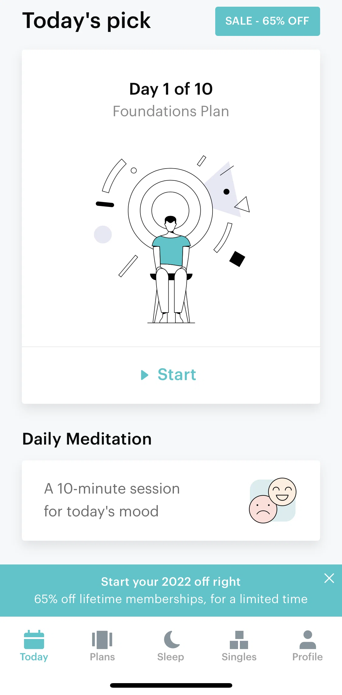 Balance Screen screen in the Viewing lifetime plan flow