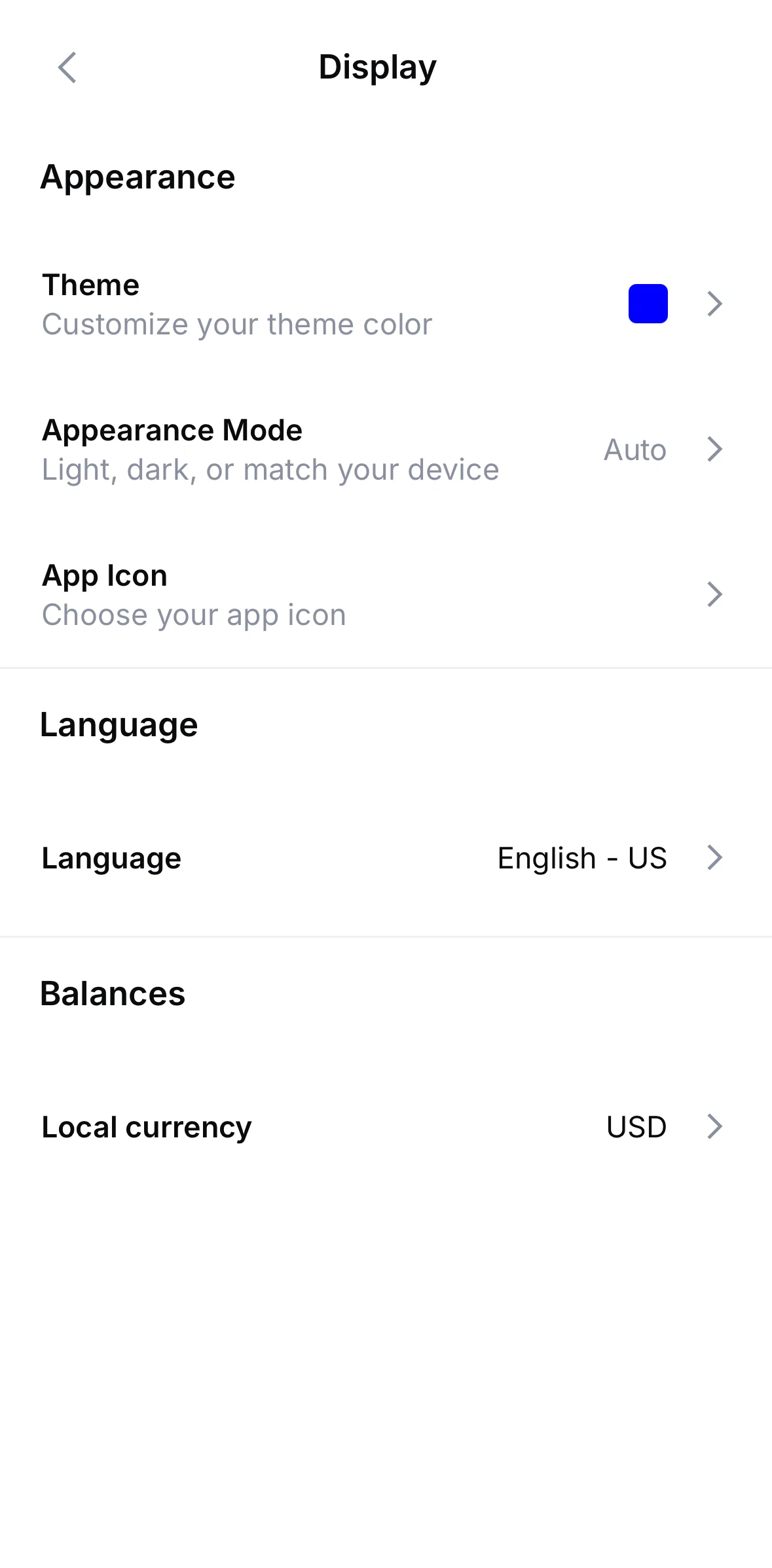 Base Screen screen in the Changing app icon flow