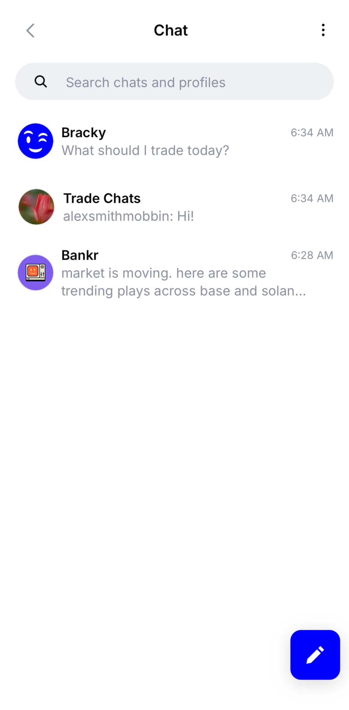 Base Screen screen in the Creating a new chat flow