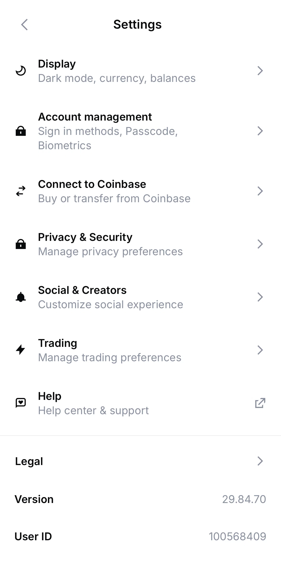 Base Screen screen in the Setting up quick buy flow
