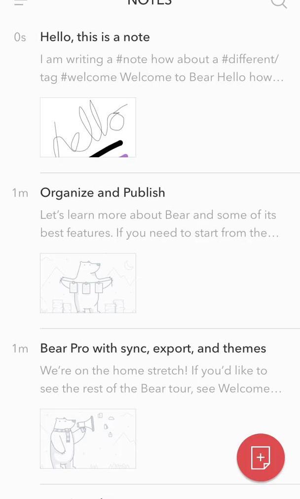 Bear Notes Searching preview