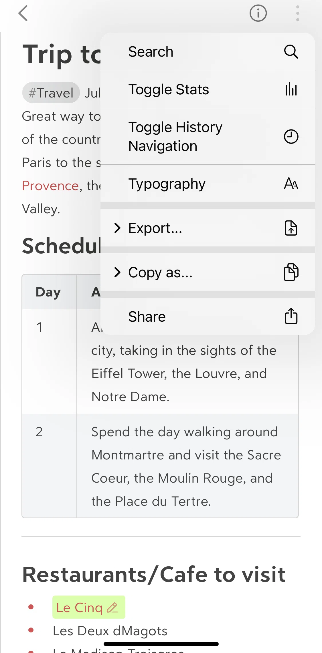 Bear Screen screen in the Editing typography flow