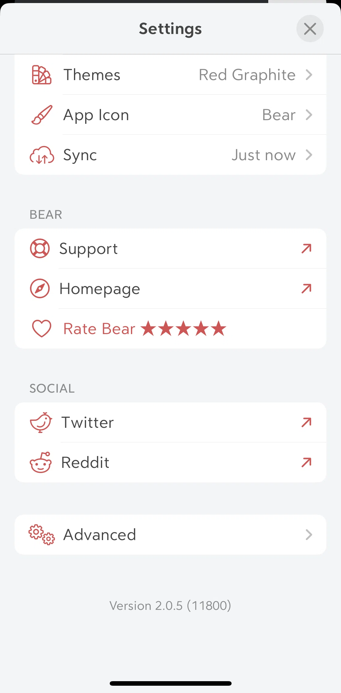 Bear Screen screen in the Support center flow