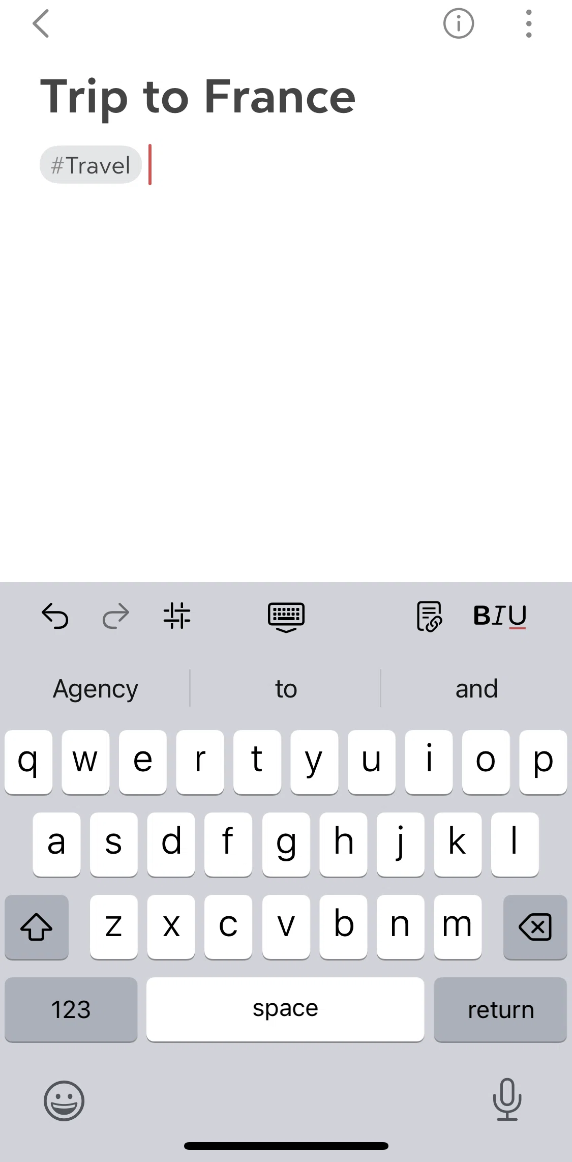 Bear Screen screen in the Text formats flow