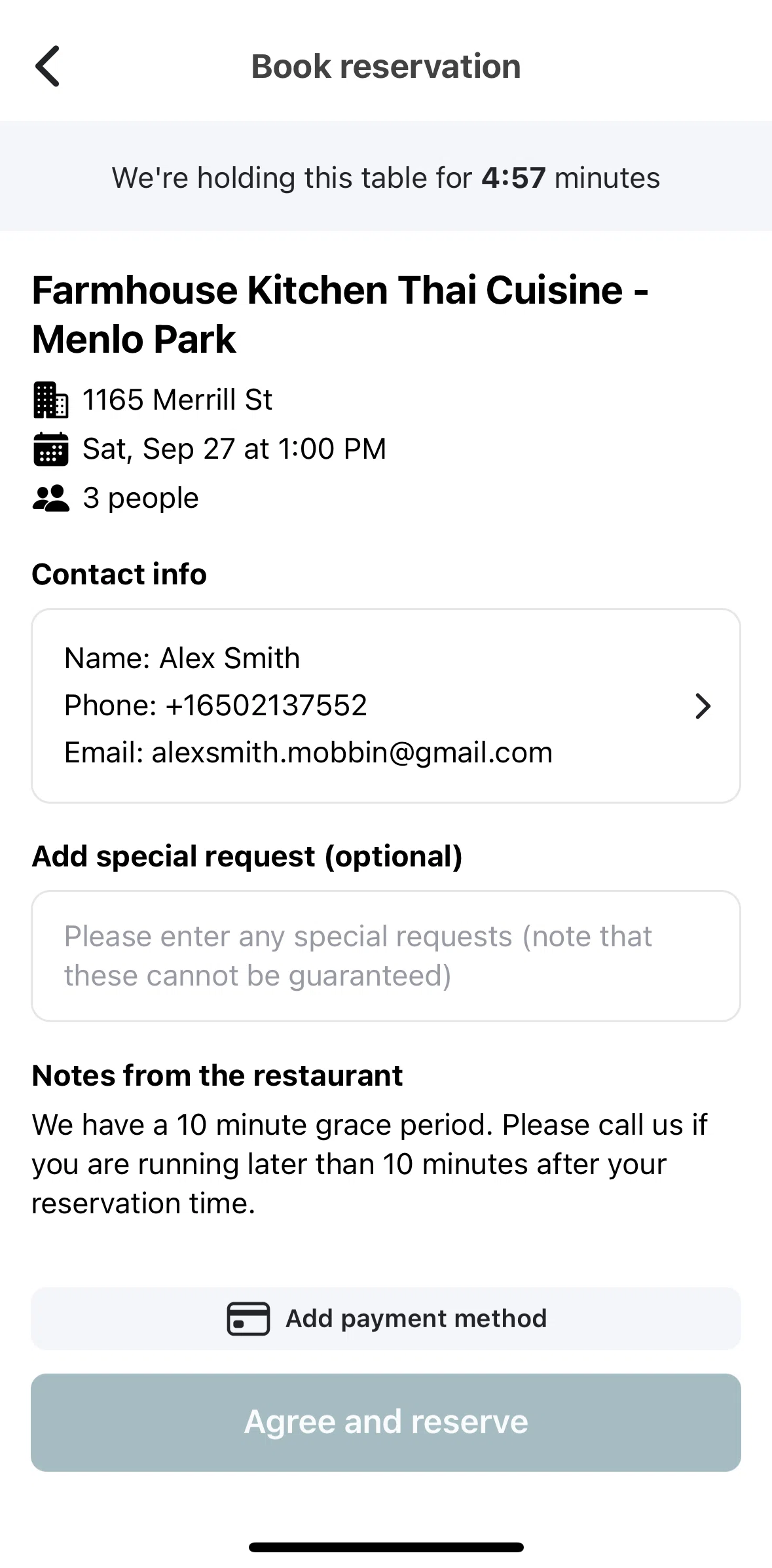 Beli Screen screen in the Adding a payment method flow