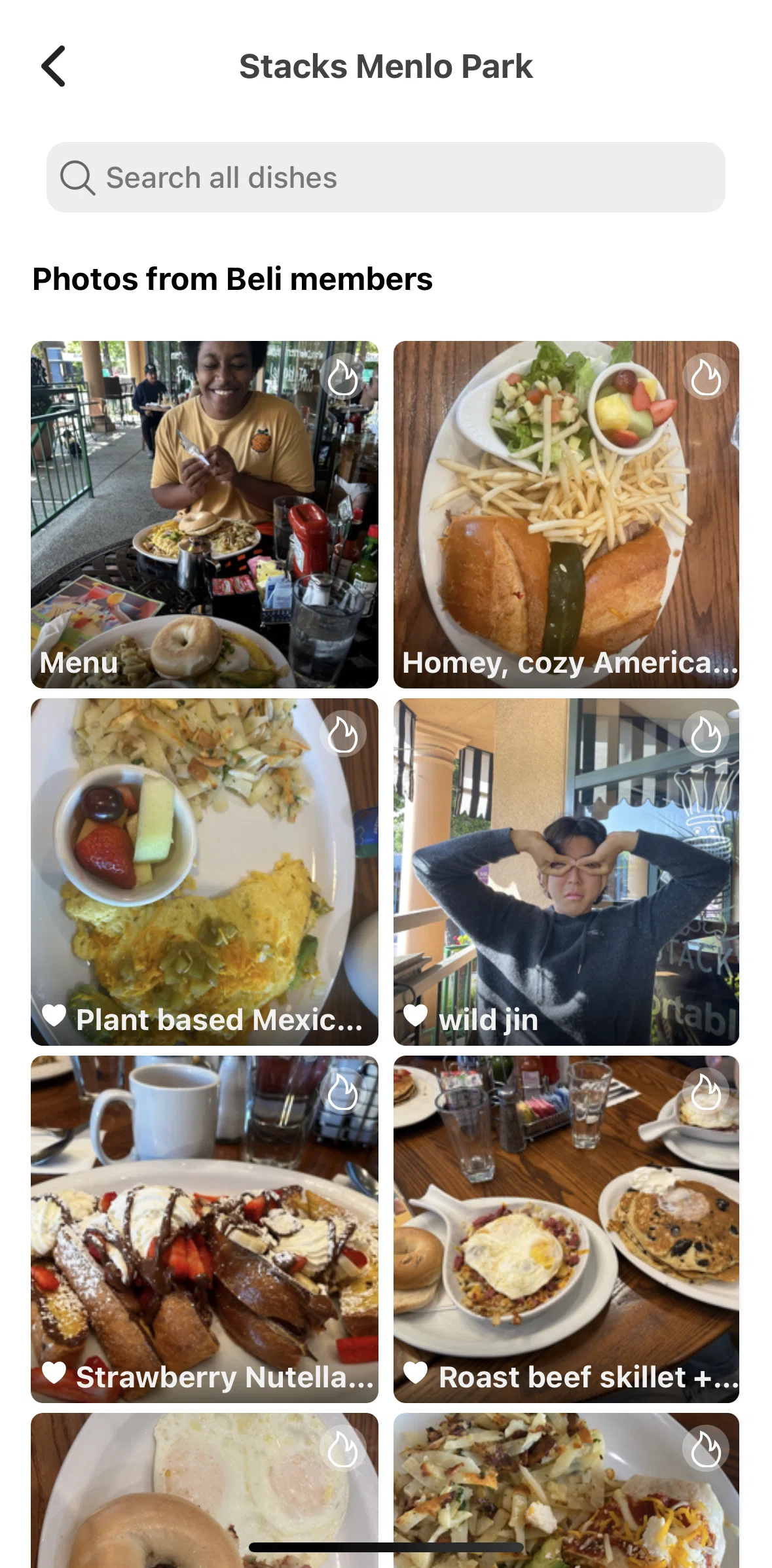 Beli Screen screen in the Reporting a photo flow