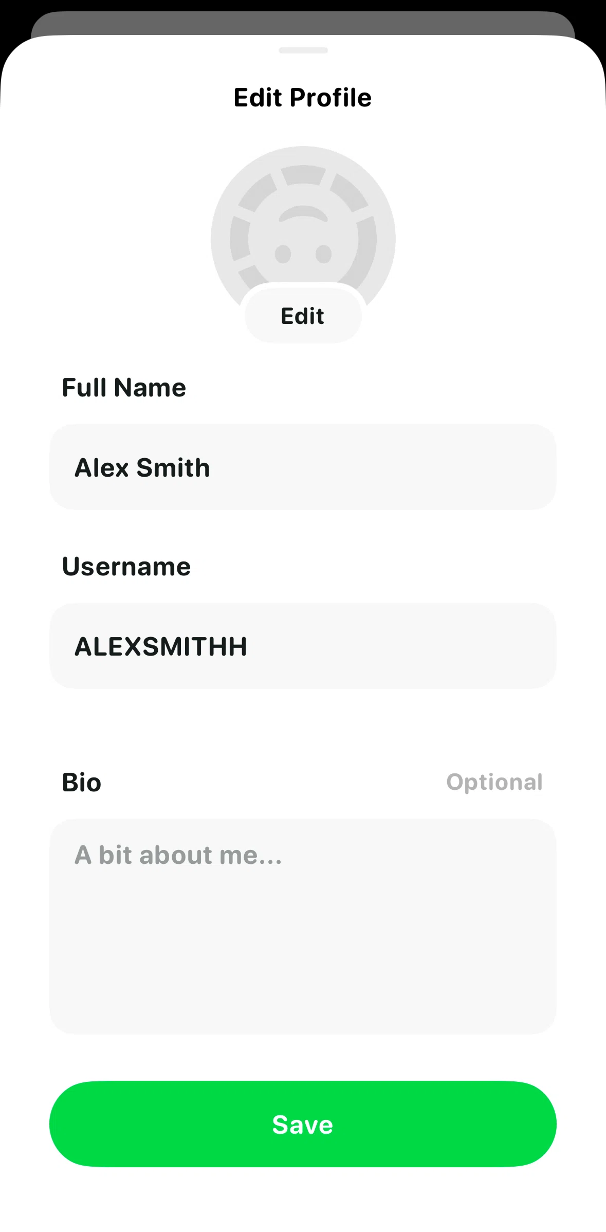 Believe Screen screen in the Uploading a profile picture flow