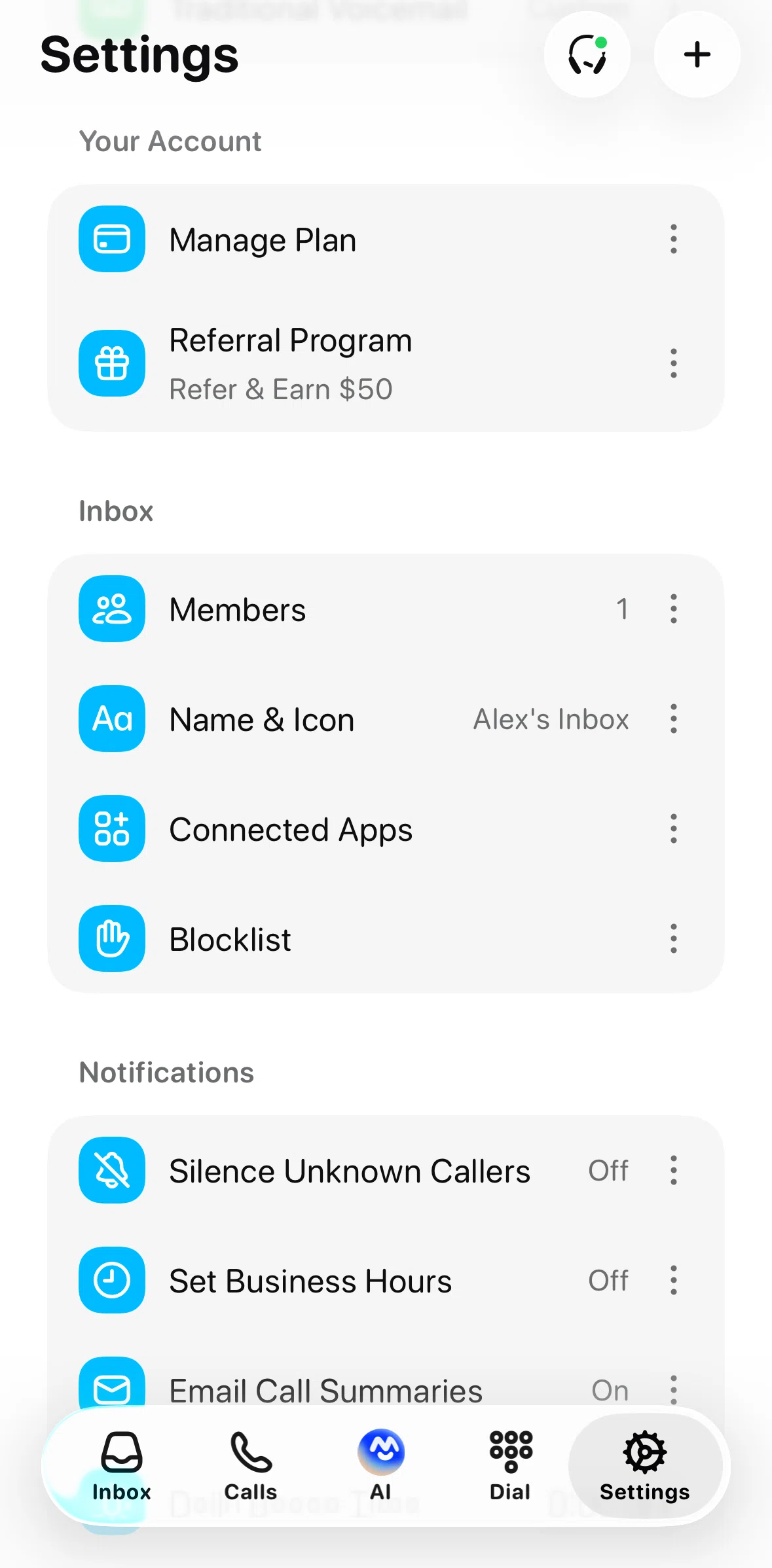 Beside Screen screen in the Blocklist flow