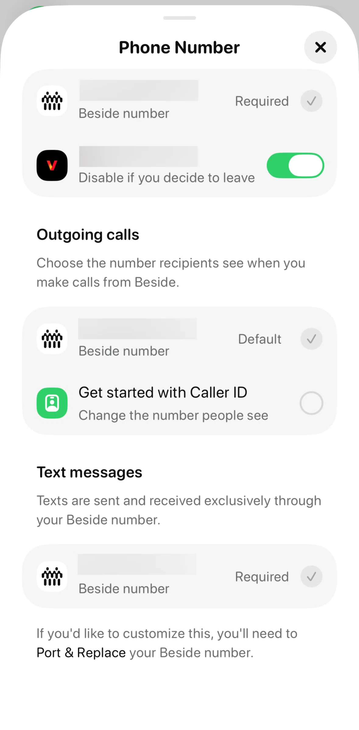 Beside Screen screen in the Enabling caller identity flow