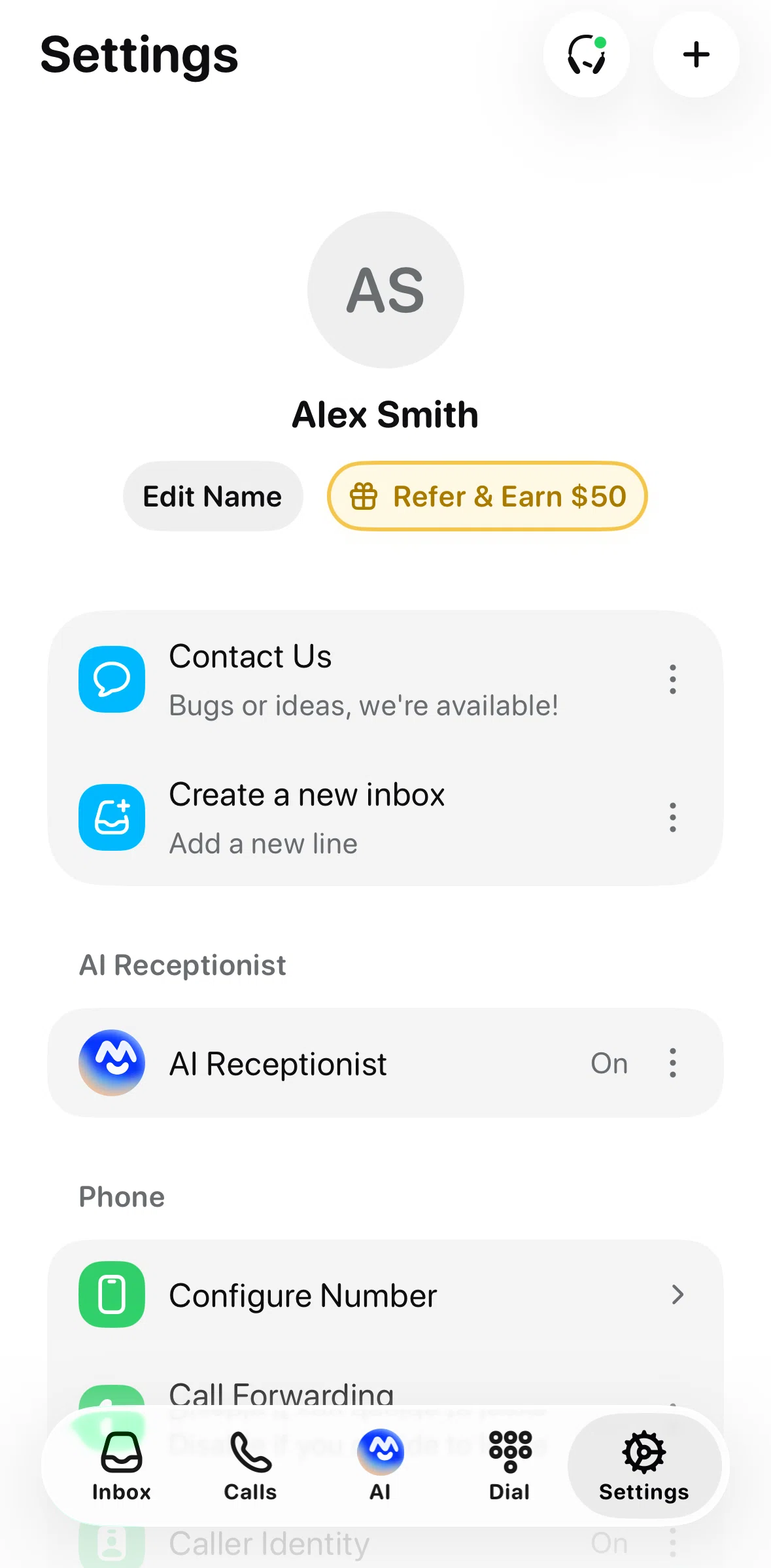 Beside Screen screen in the QR code flow