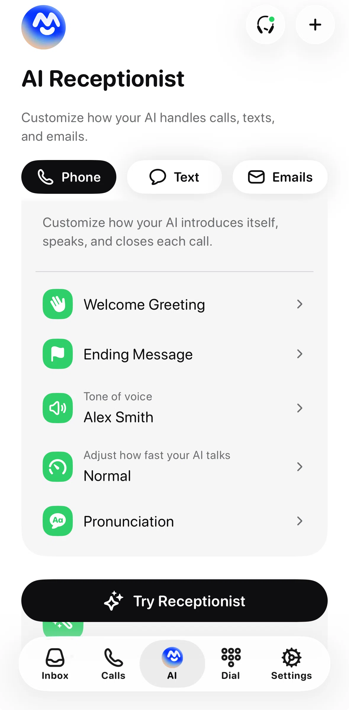 Beside Screen screen in the Recording word pronounciation flow