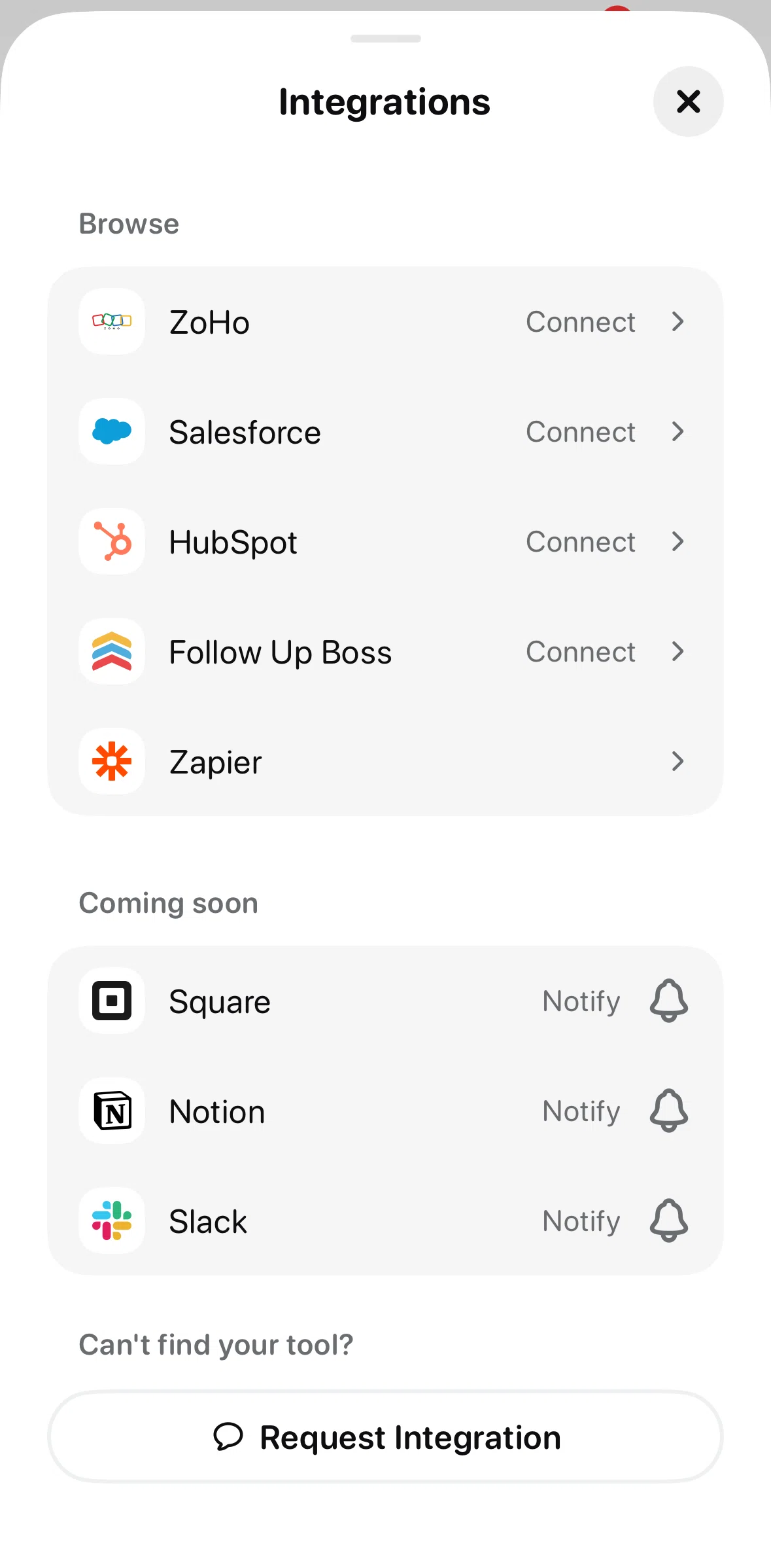Beside Screen screen in the Requesting an integration flow