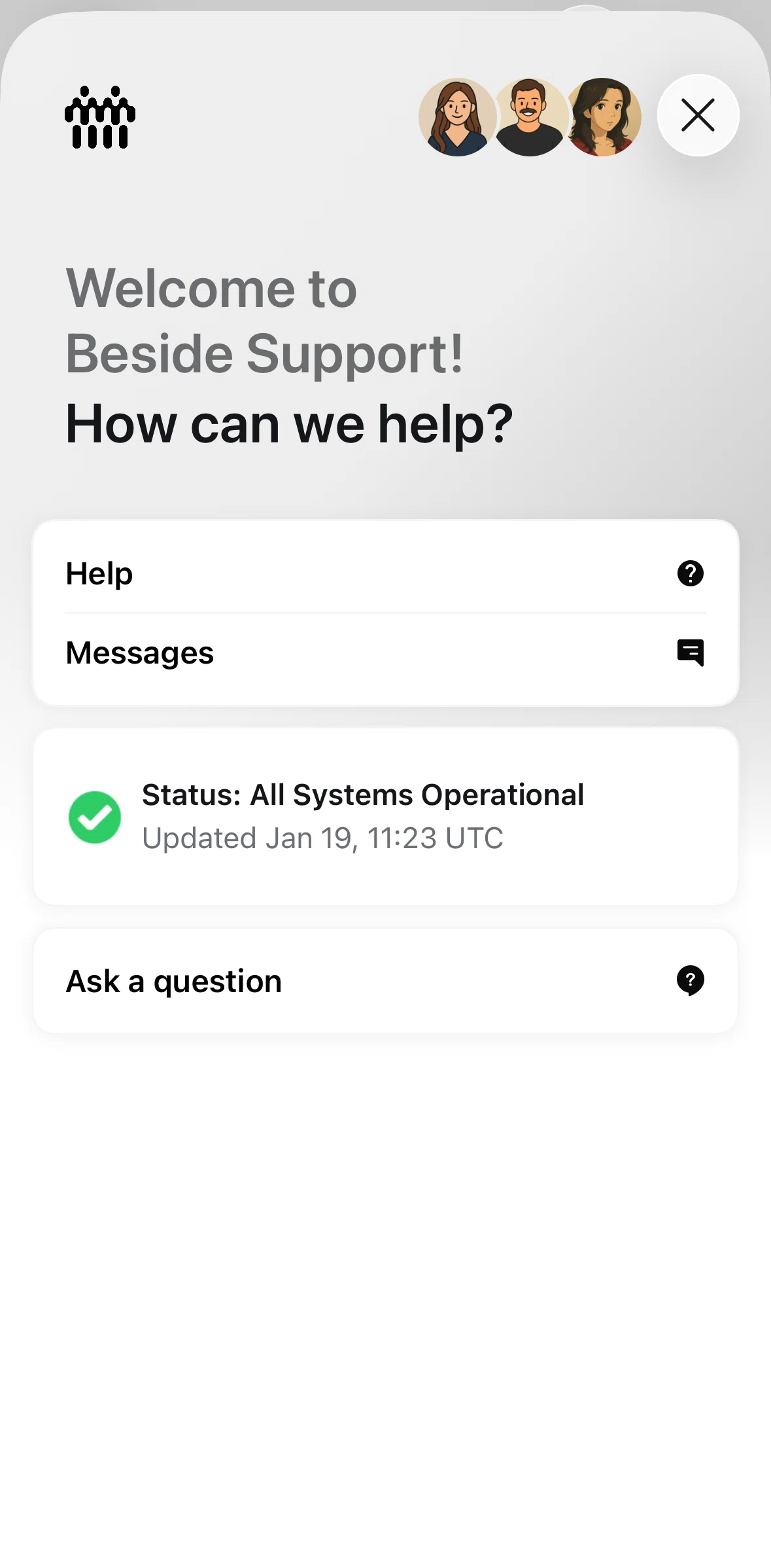 Beside Screen screen in the System status flow