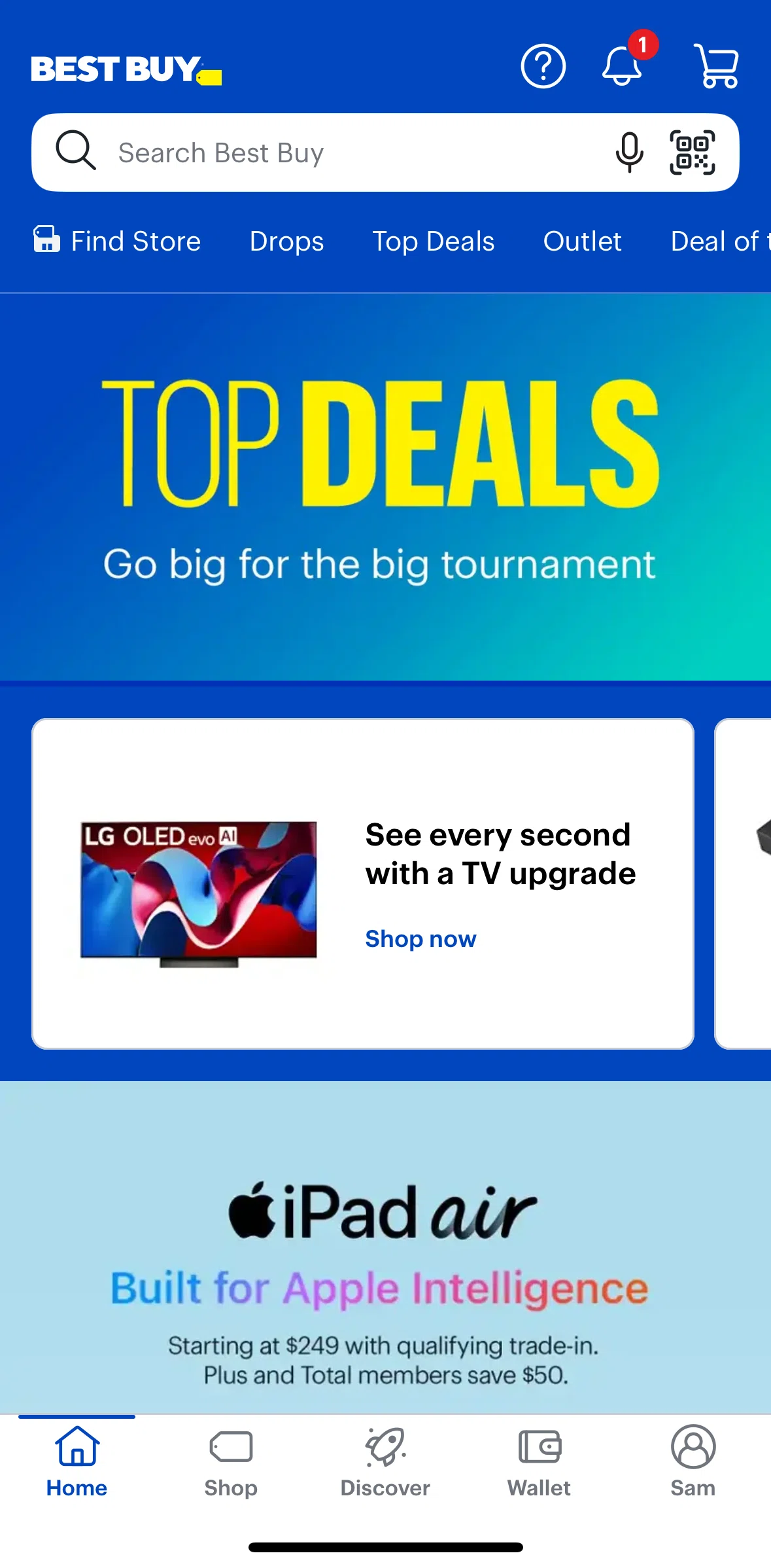 Best Buy Screen screen in the Shop flow