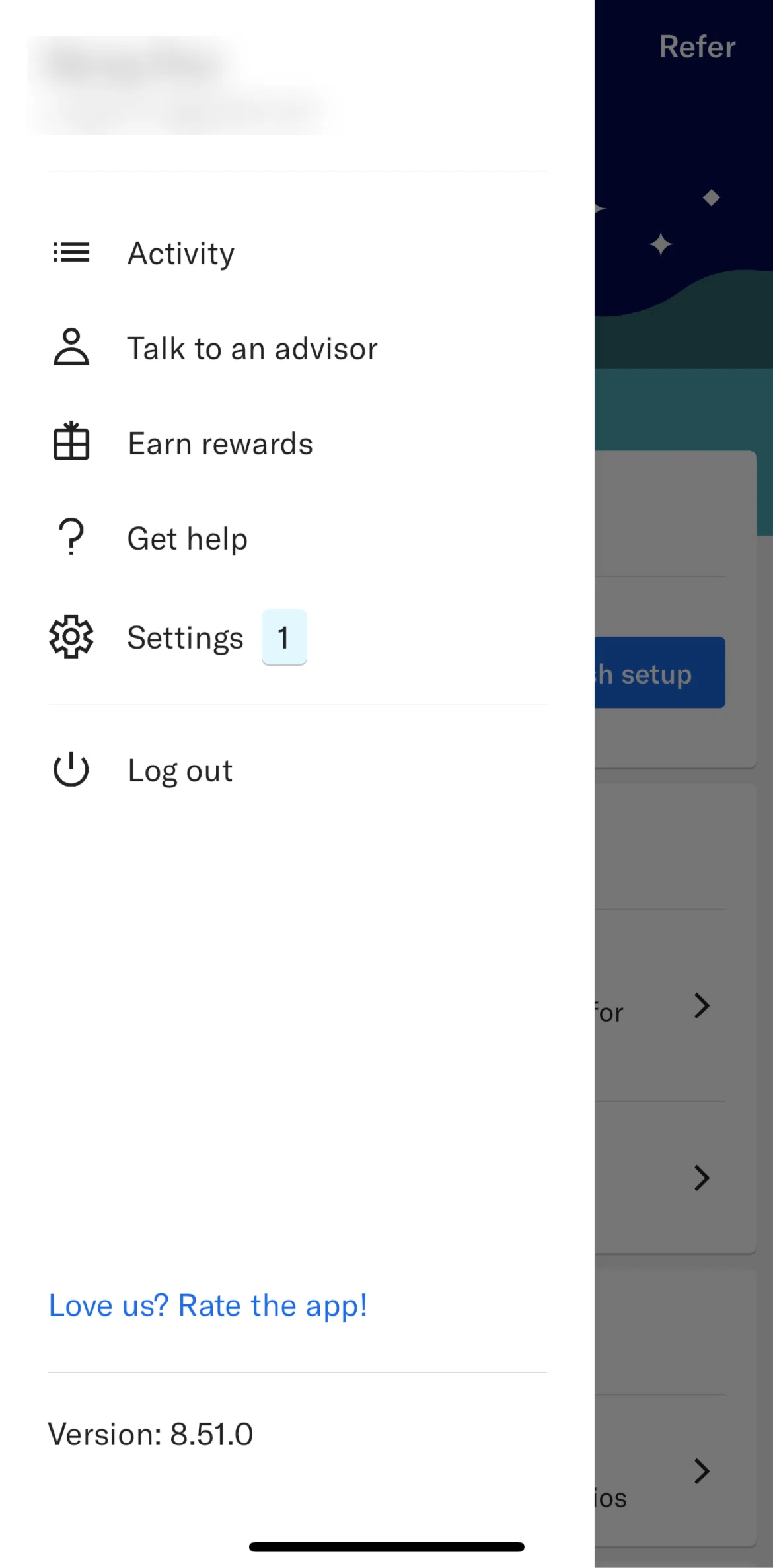 Betterment Screen screen in the Activity flow