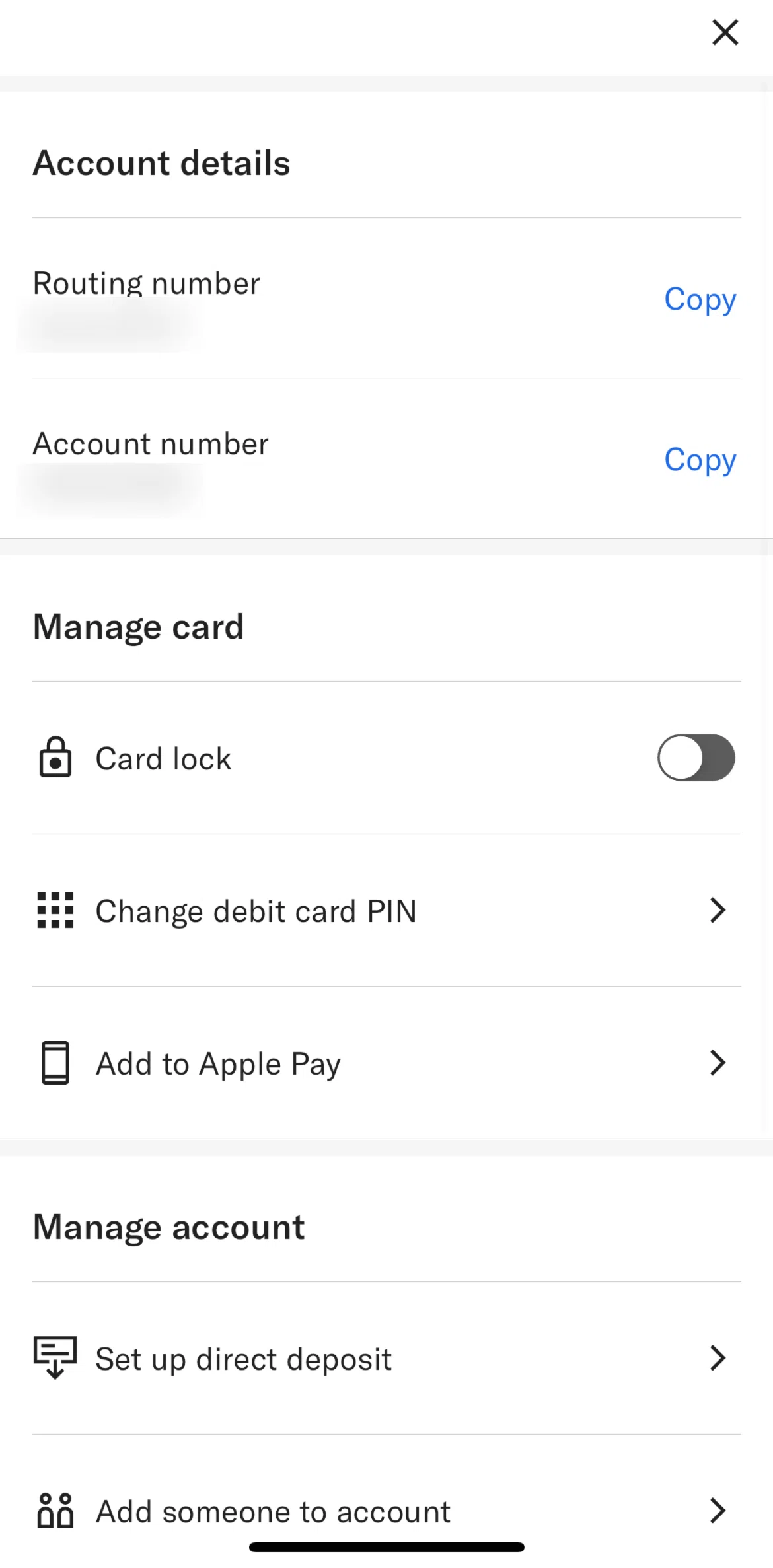 Betterment Screen screen in the Changing a card PIN flow