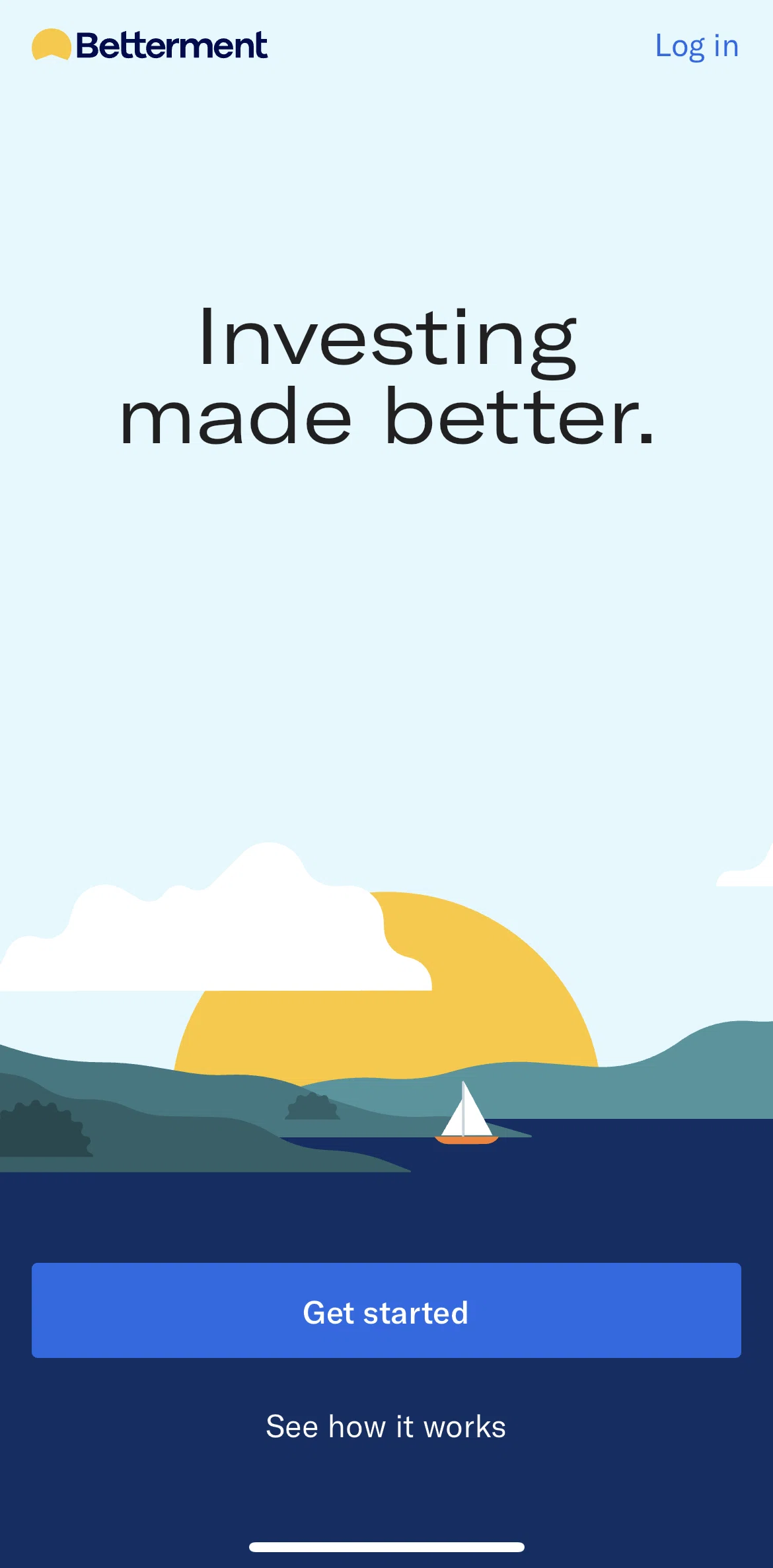 Betterment Screen screen in the Onboarding flow