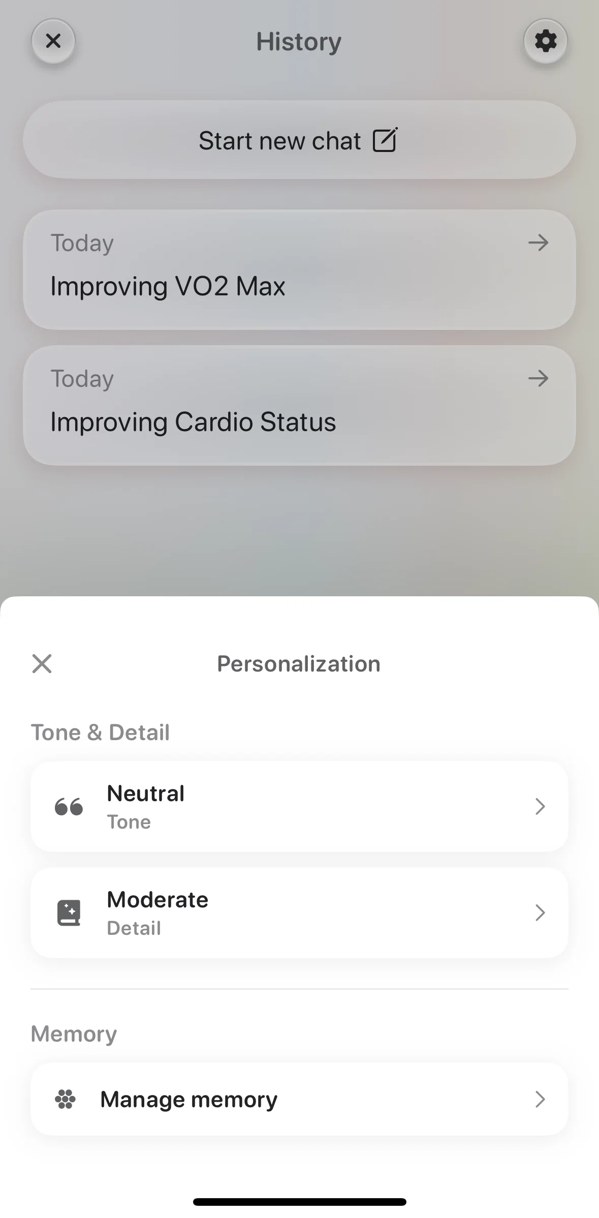 Bevel Screen screen in the Changing a memory expiration flow