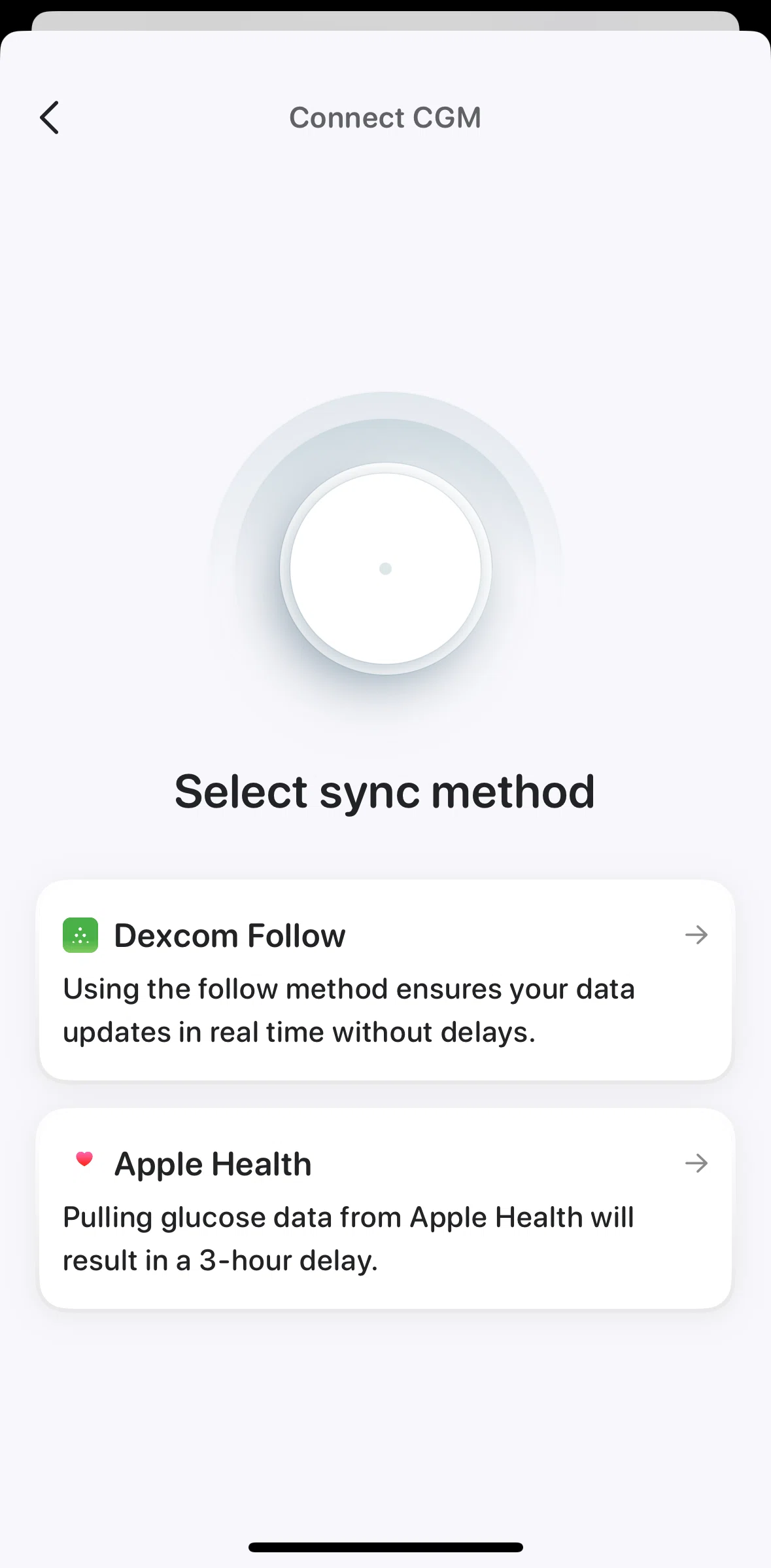 Bevel Screen screen in the Connecting with Apple Health flow