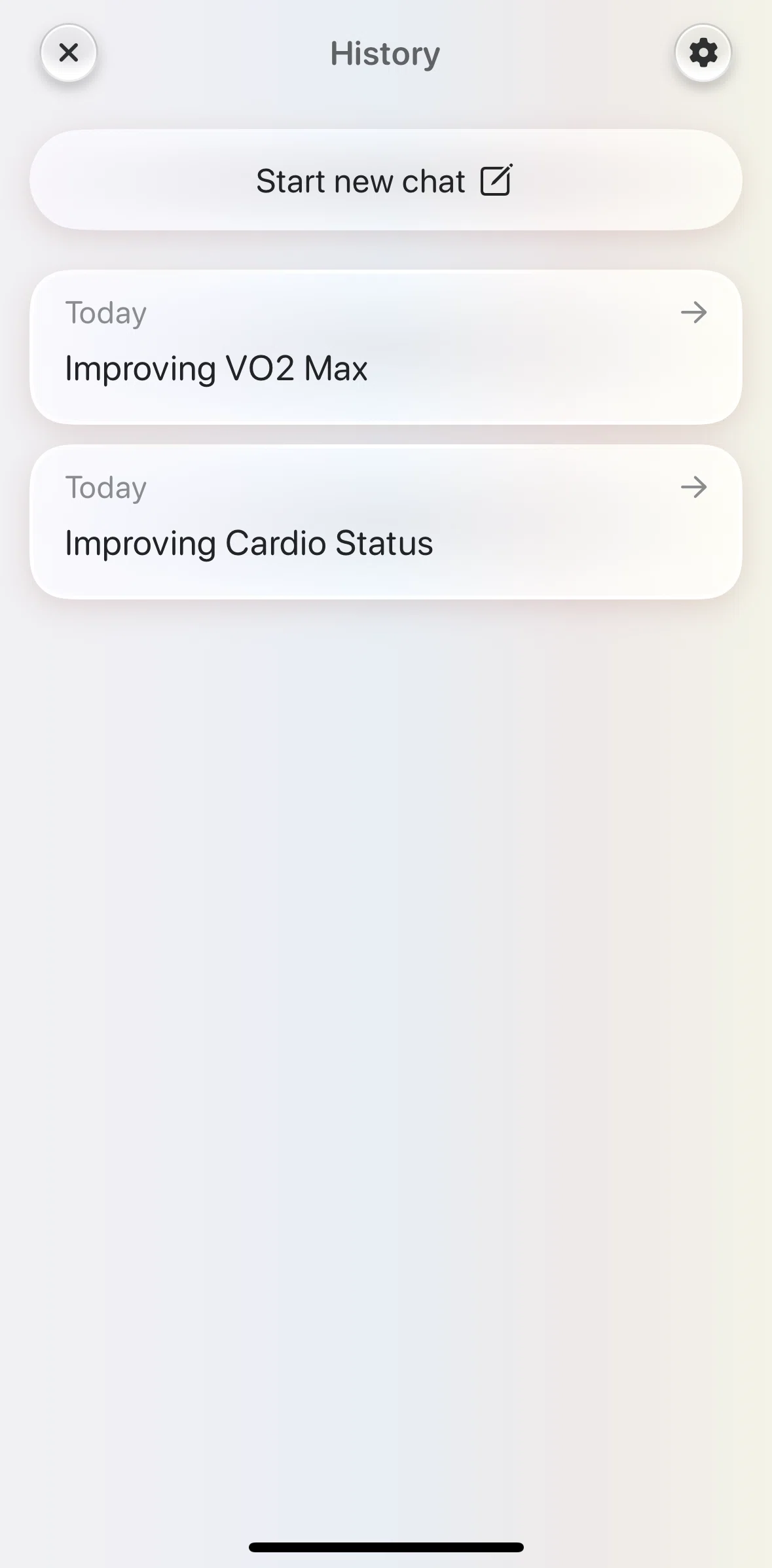 Bevel Screen screen in the Deleting a chat flow
