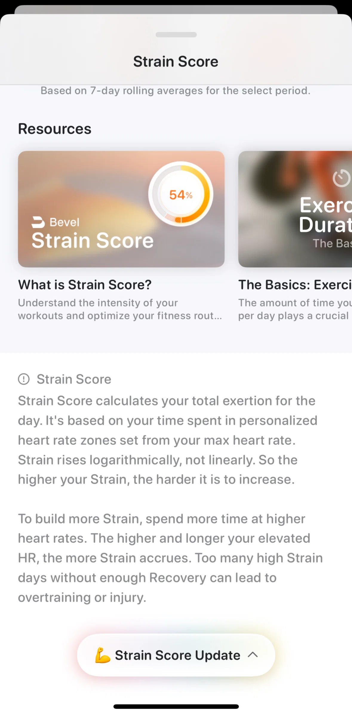 Bevel Screen screen in the Resource article flow