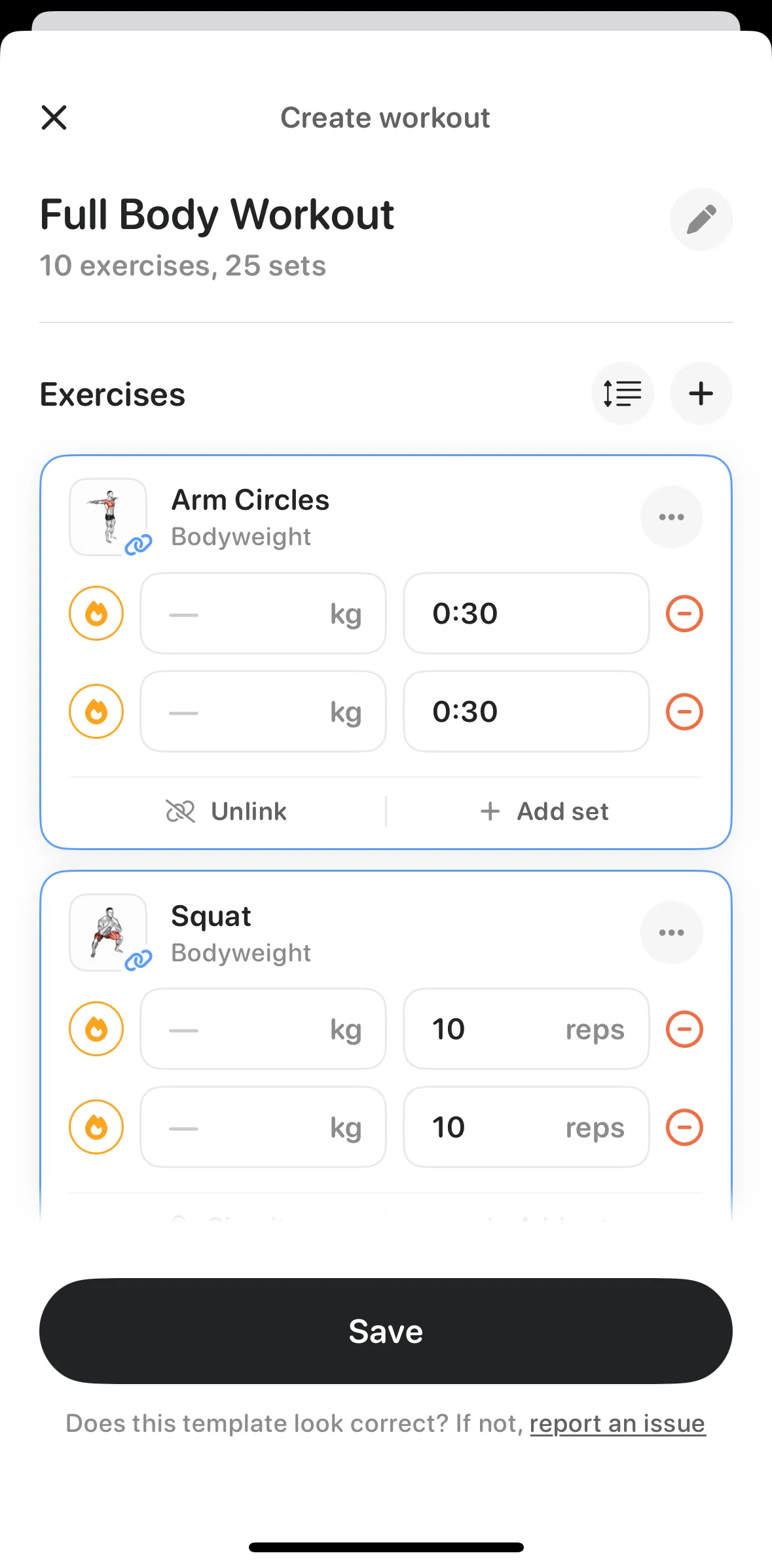 Bevel Screen screen in the Unlinking a superset flow