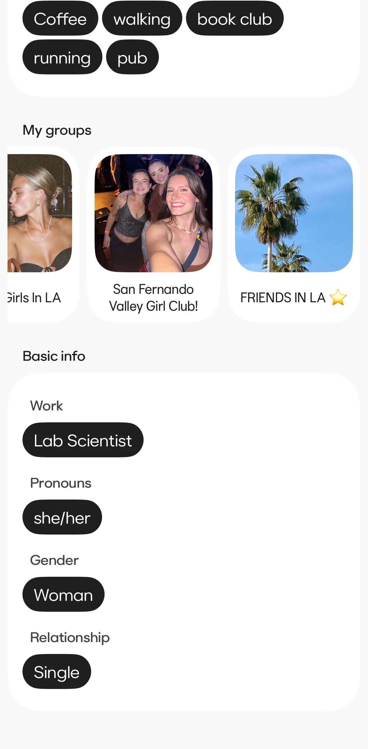 BFF Screen screen in the Joining a group flow