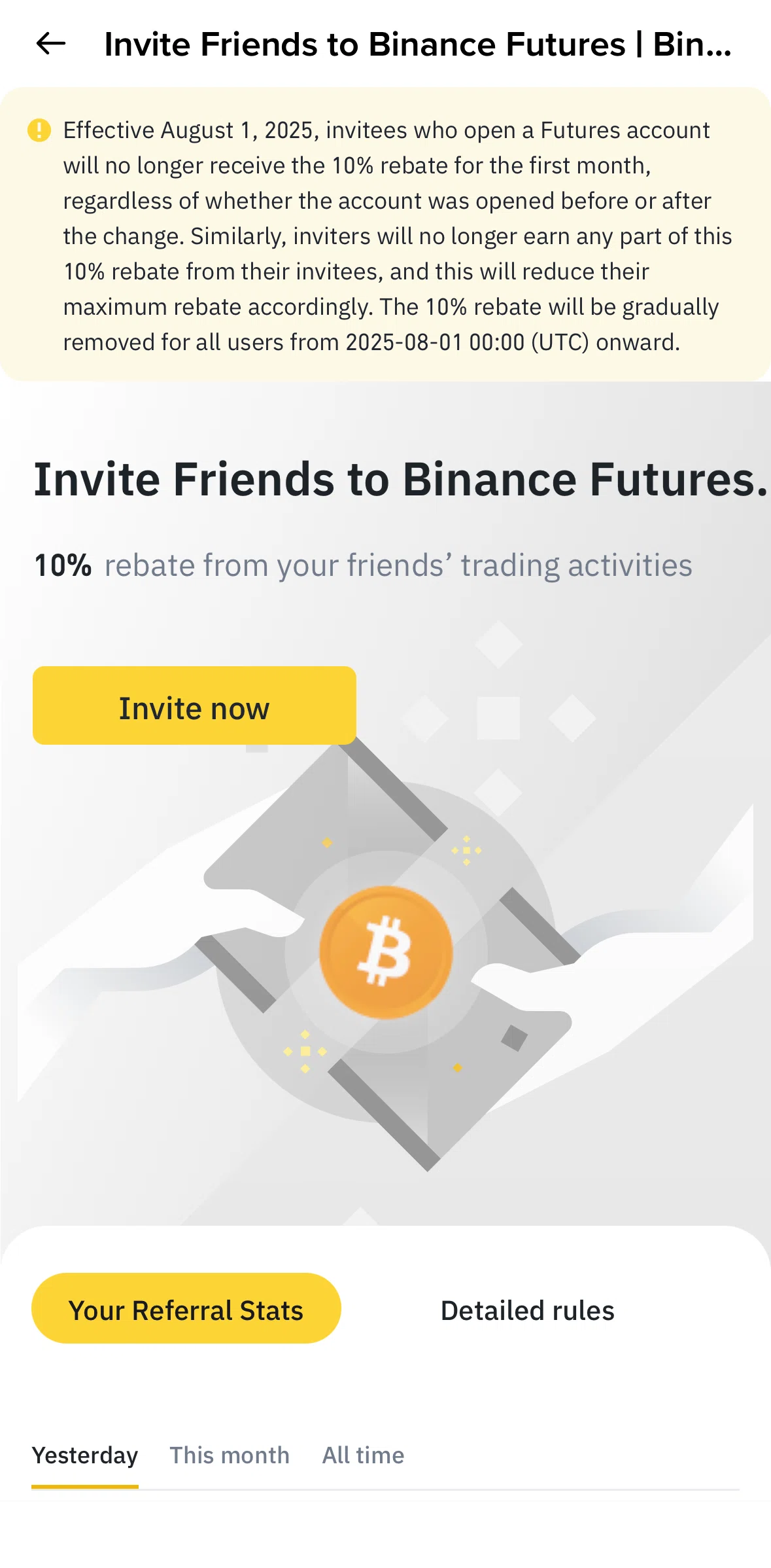 Binance Screen screen in the Downloading a QR code flow