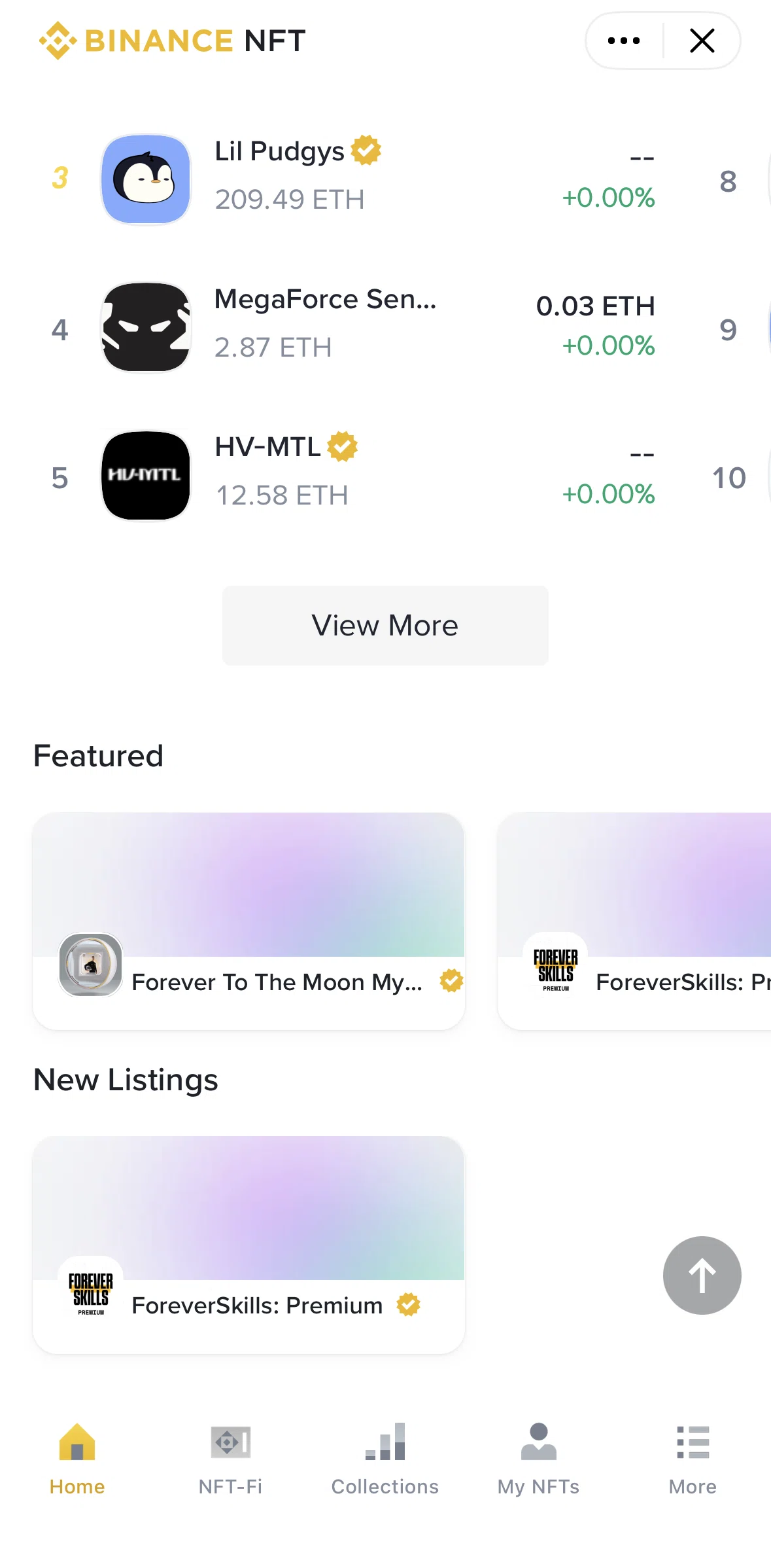 Binance Screen screen in the NFT details flow