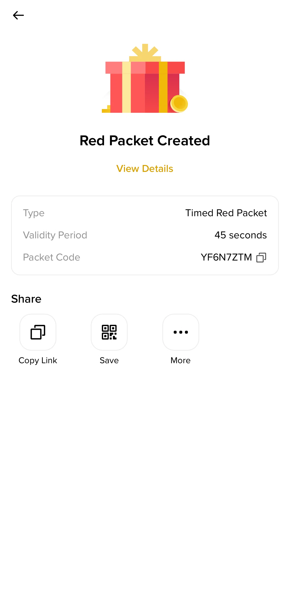 Binance Screen screen in the Saving an image flow