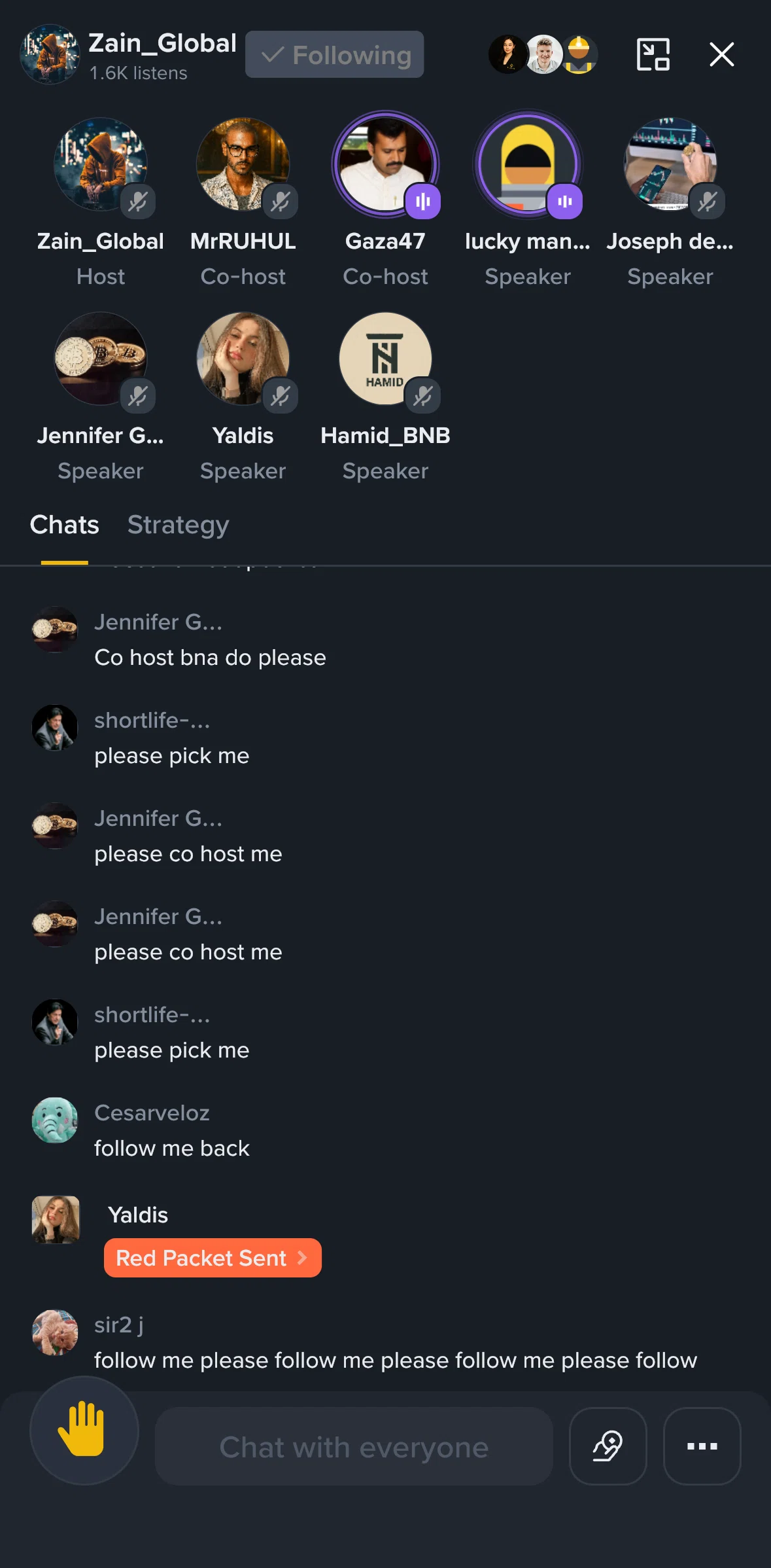 Binance Screen screen in the Turning on subtitles flow