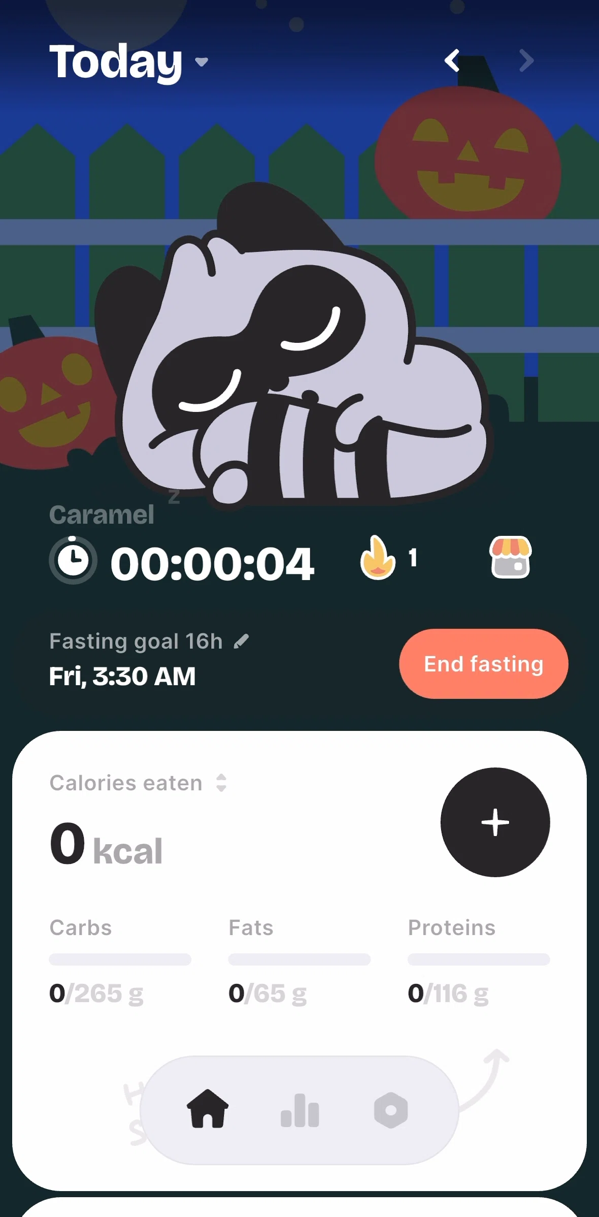 BitePal Screen screen in the Cancelling current fast flow