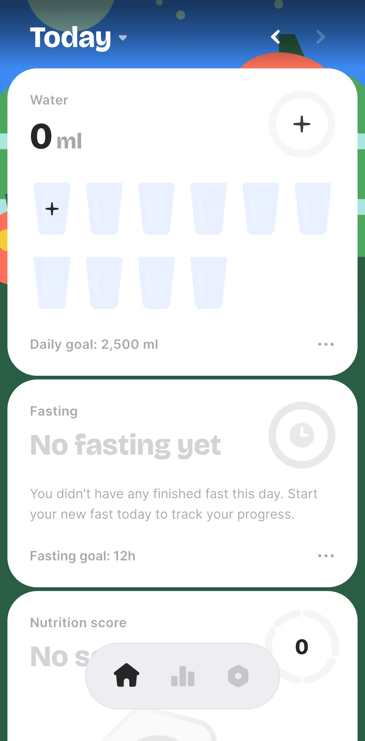BitePal Screen screen in the Editing a fasting goal flow