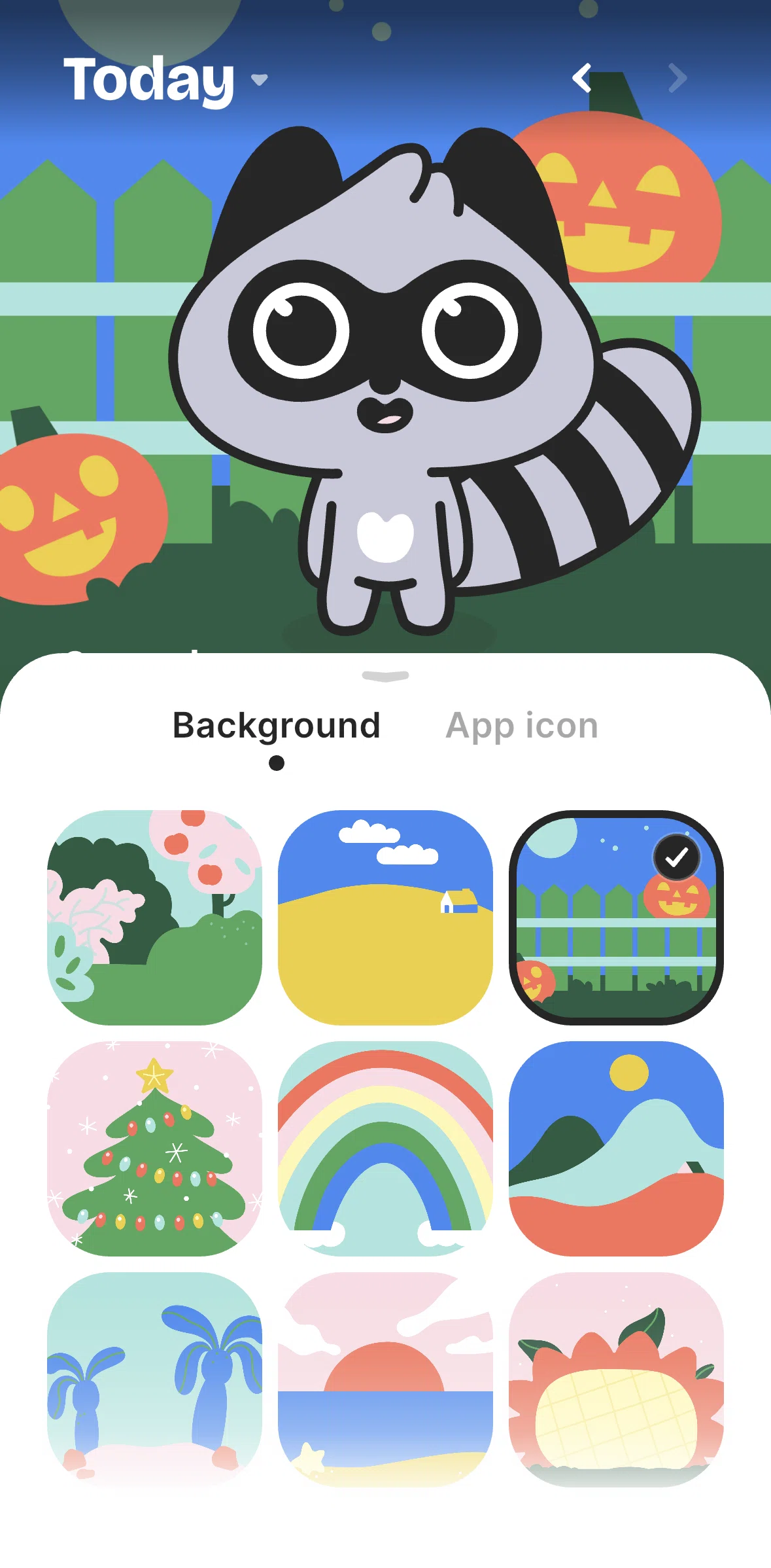 BitePal Screen screen in the Selecting an app icon flow