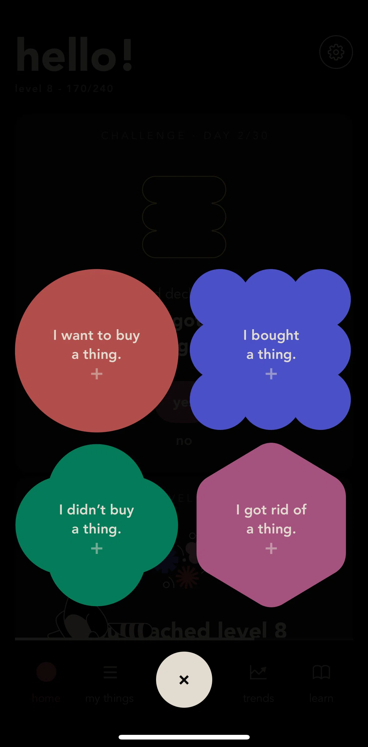 bless. Screen screen in the Adding a discarded thing flow