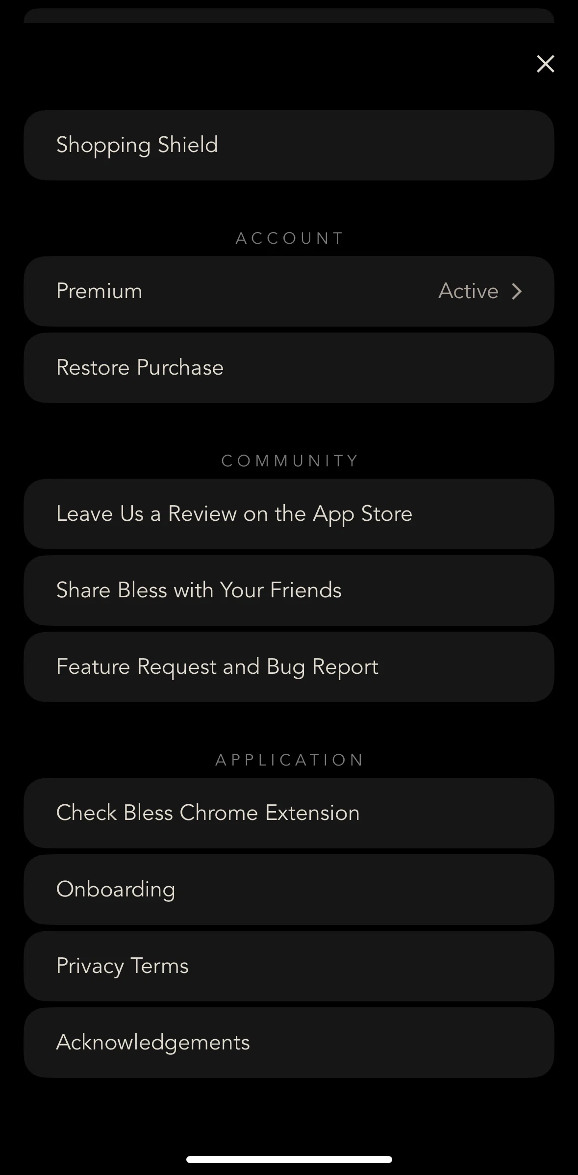 bless. Screen screen in the Privacy policy flow