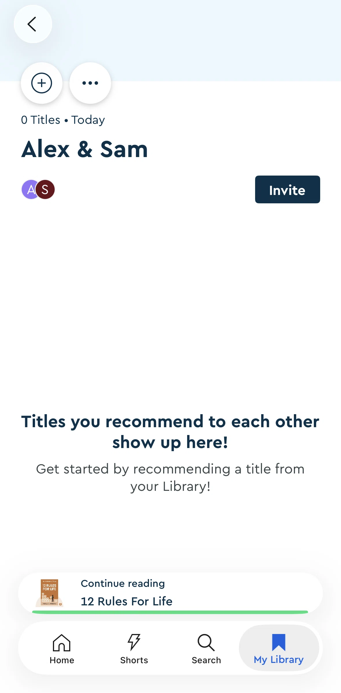 Blinkist Screen screen in the Adding a book flow